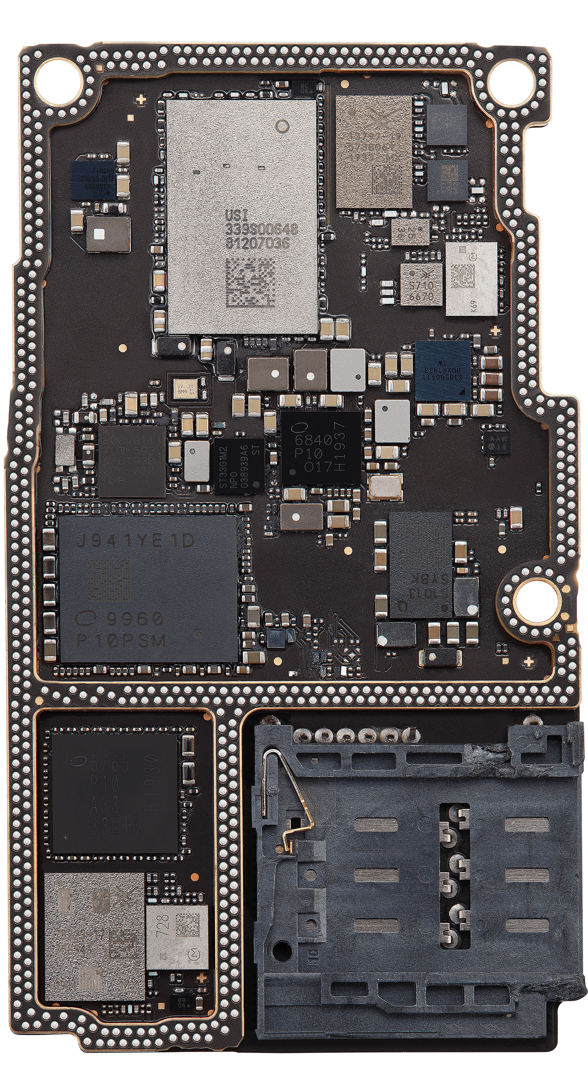 Bottom logic board front view