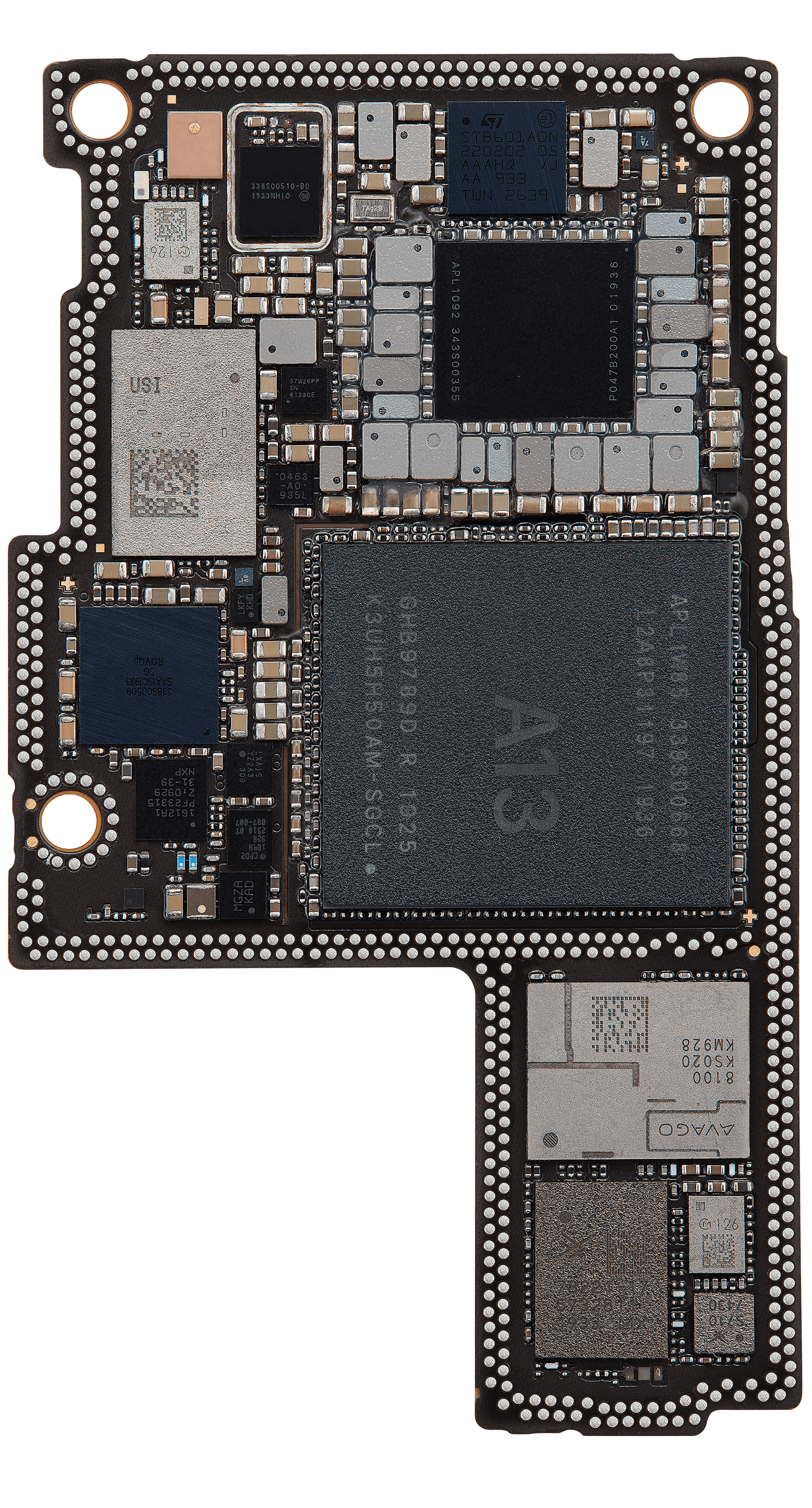 Top logic board back view