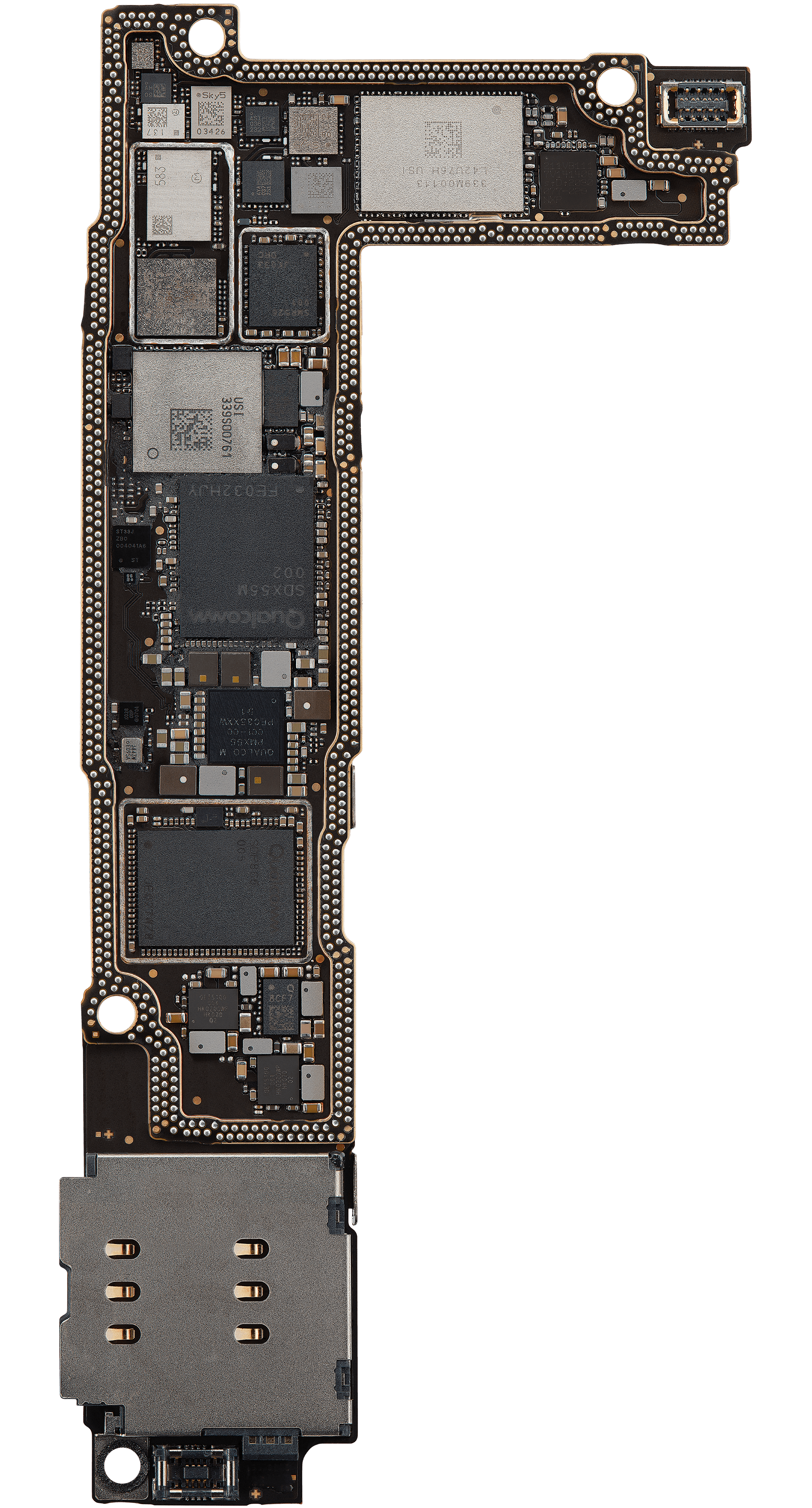 Bottom logic board front view