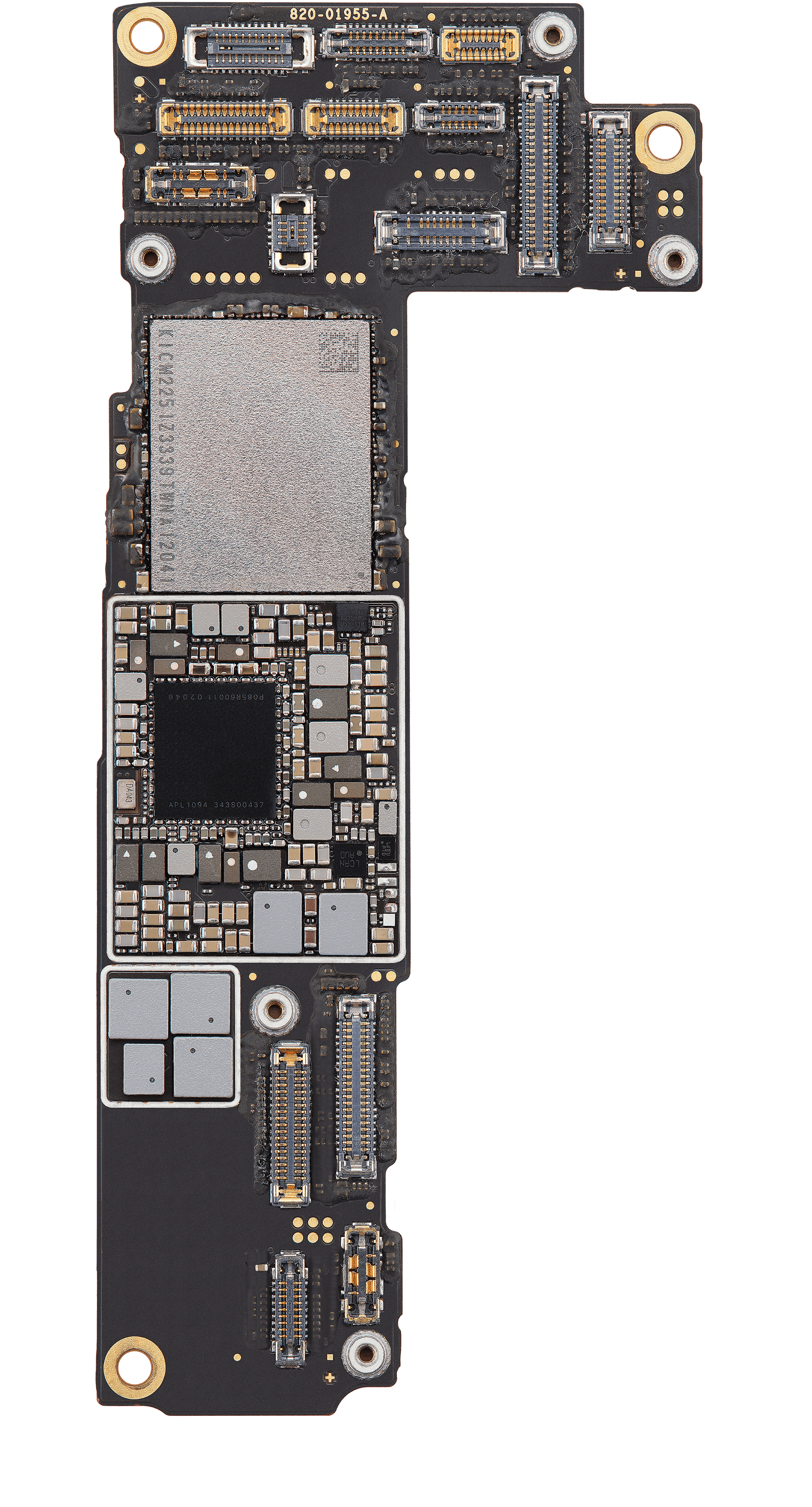 Top logic board front view