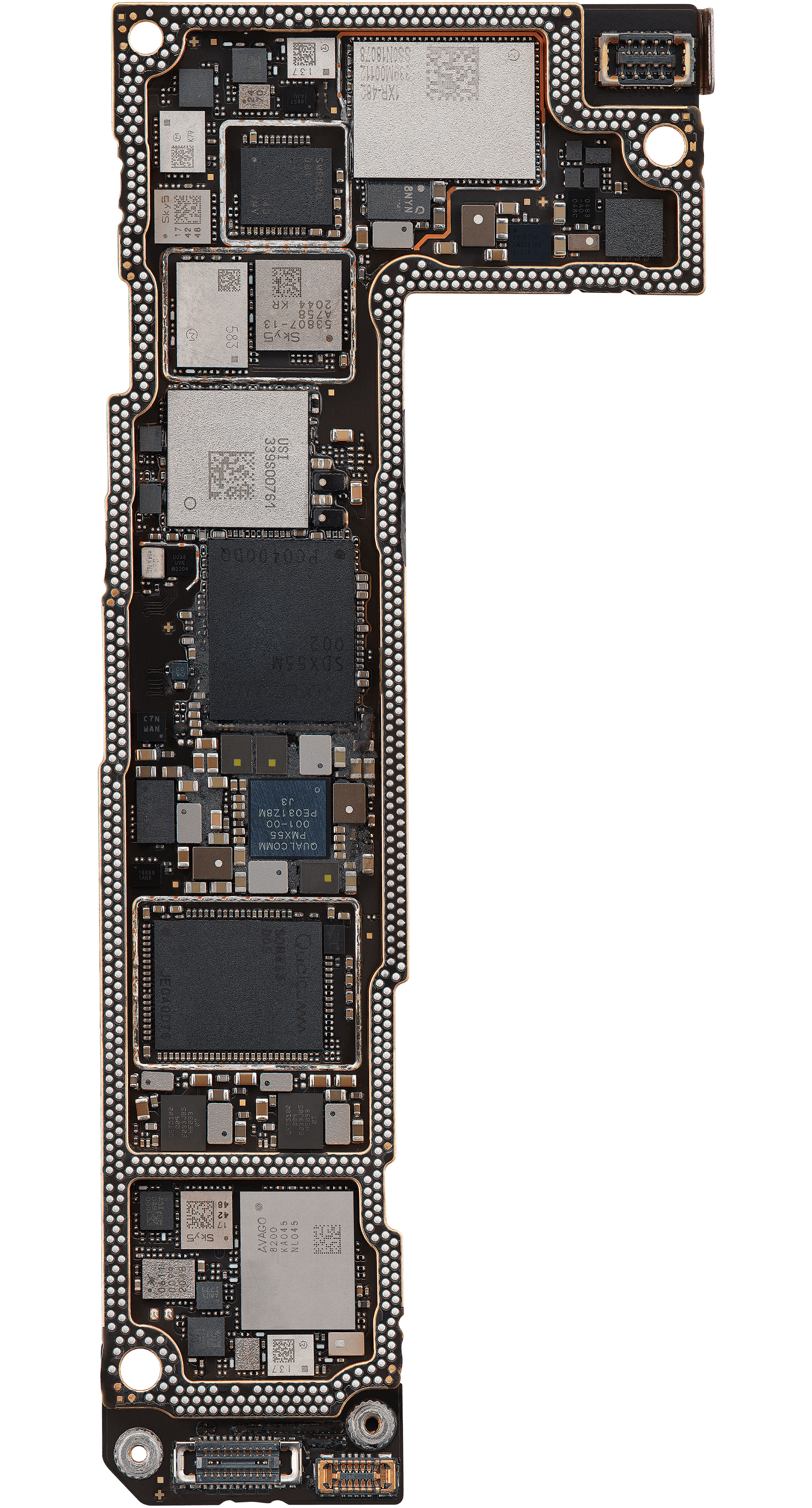 Bottom logic board front view