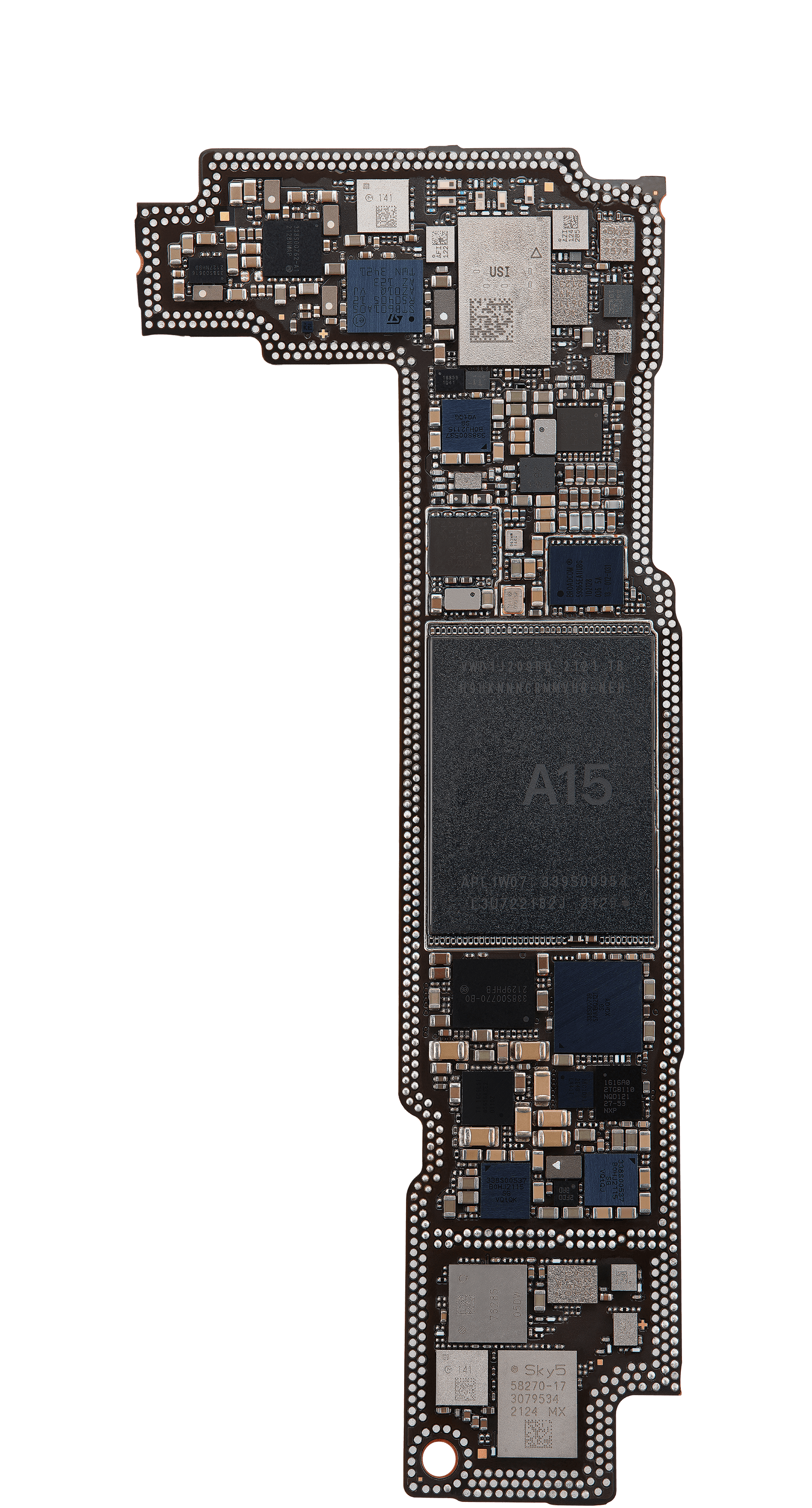 Top logic board back view