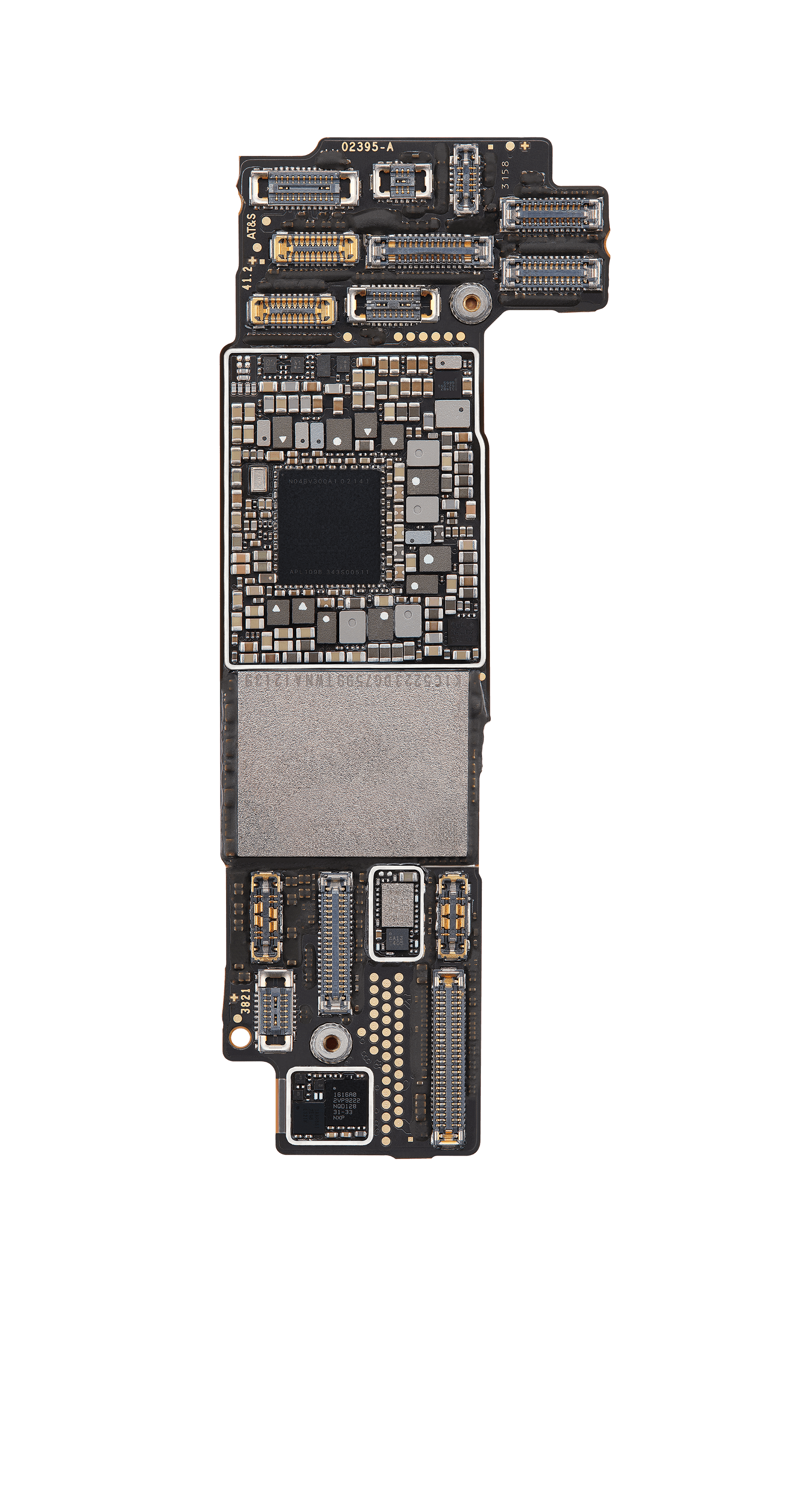 Top logic board front view