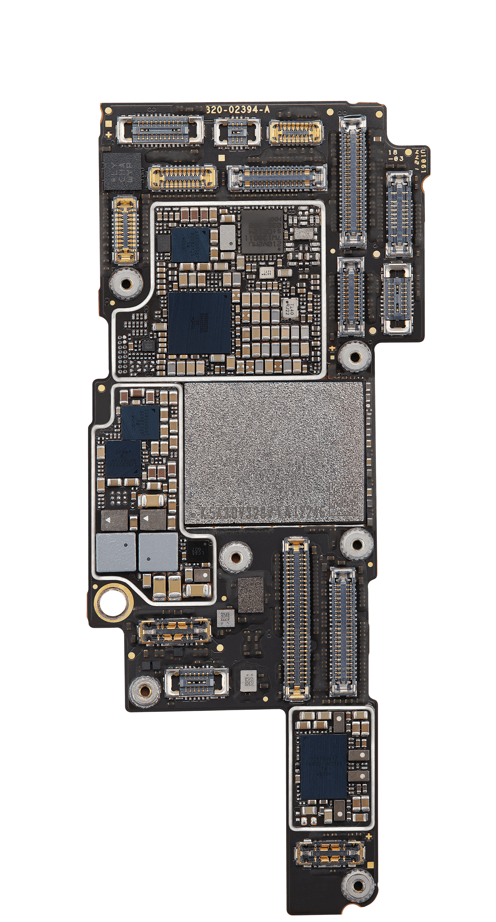 Top logic board front view