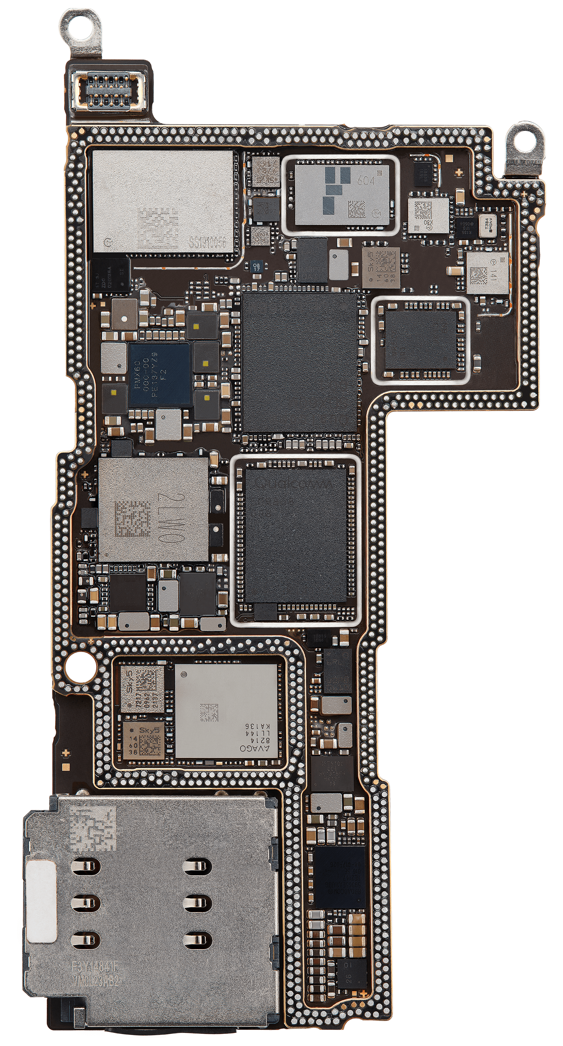 Bottom logic board front view