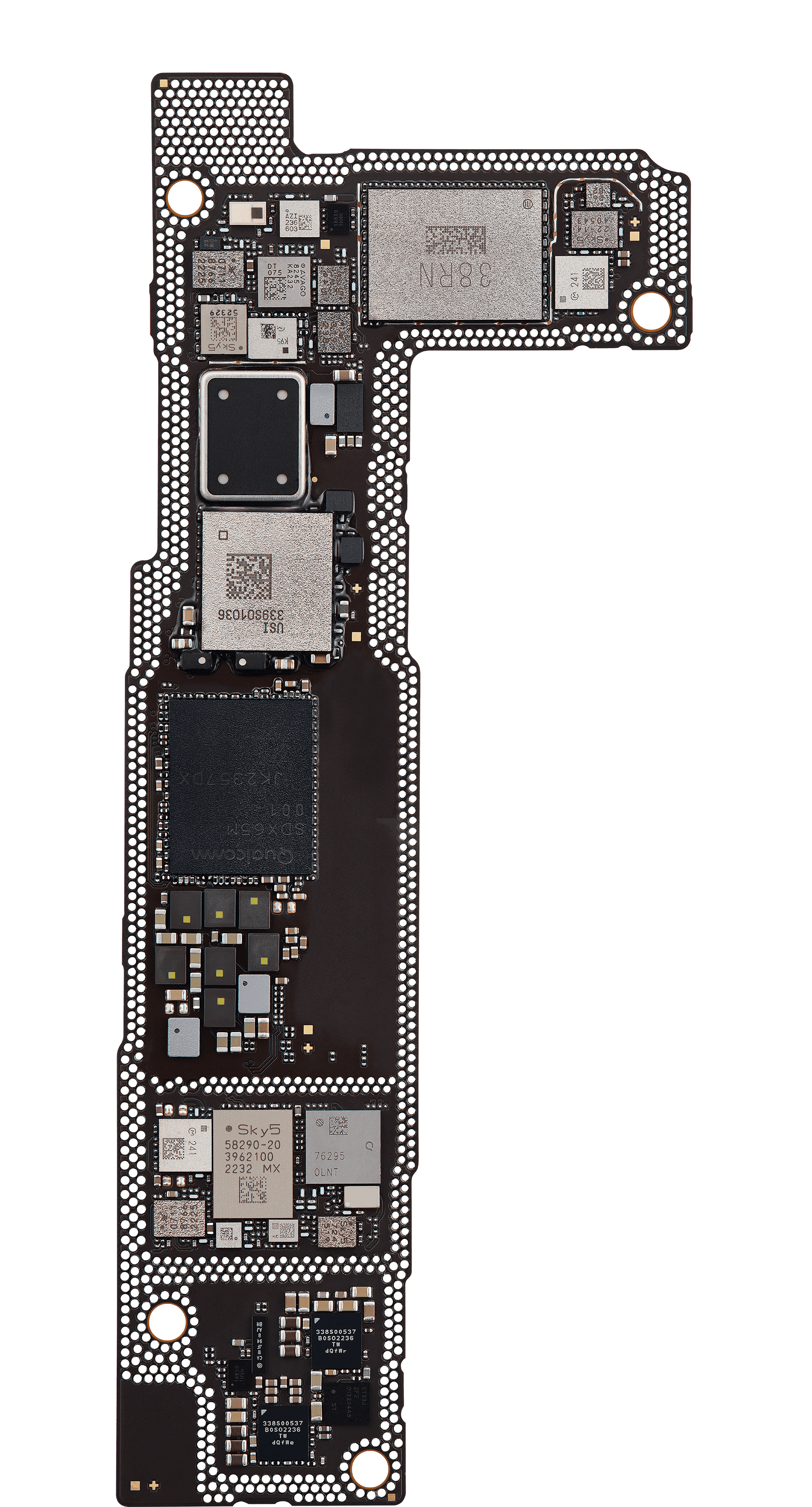 Top logic board back view