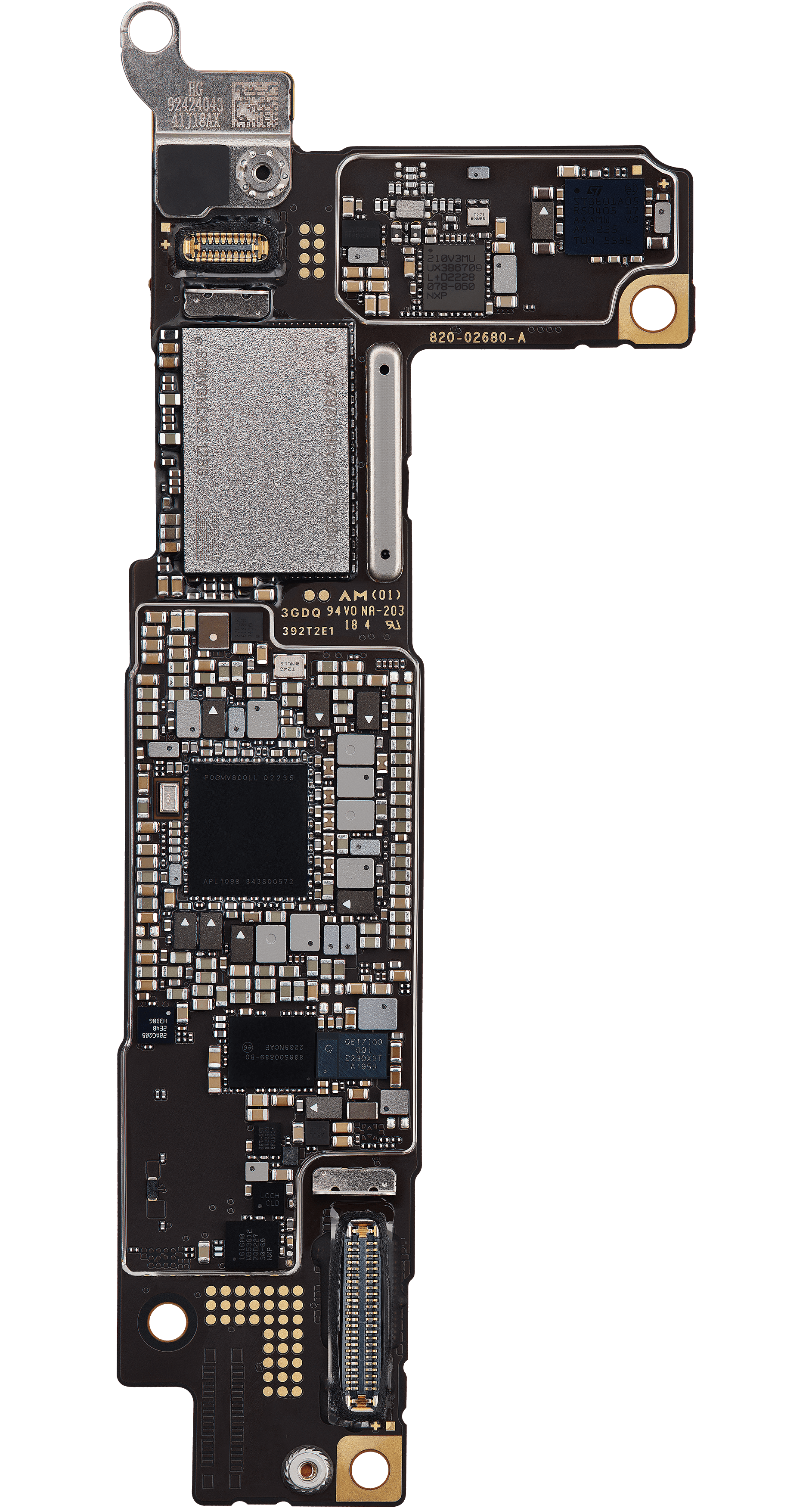 Bottom logic board rear view