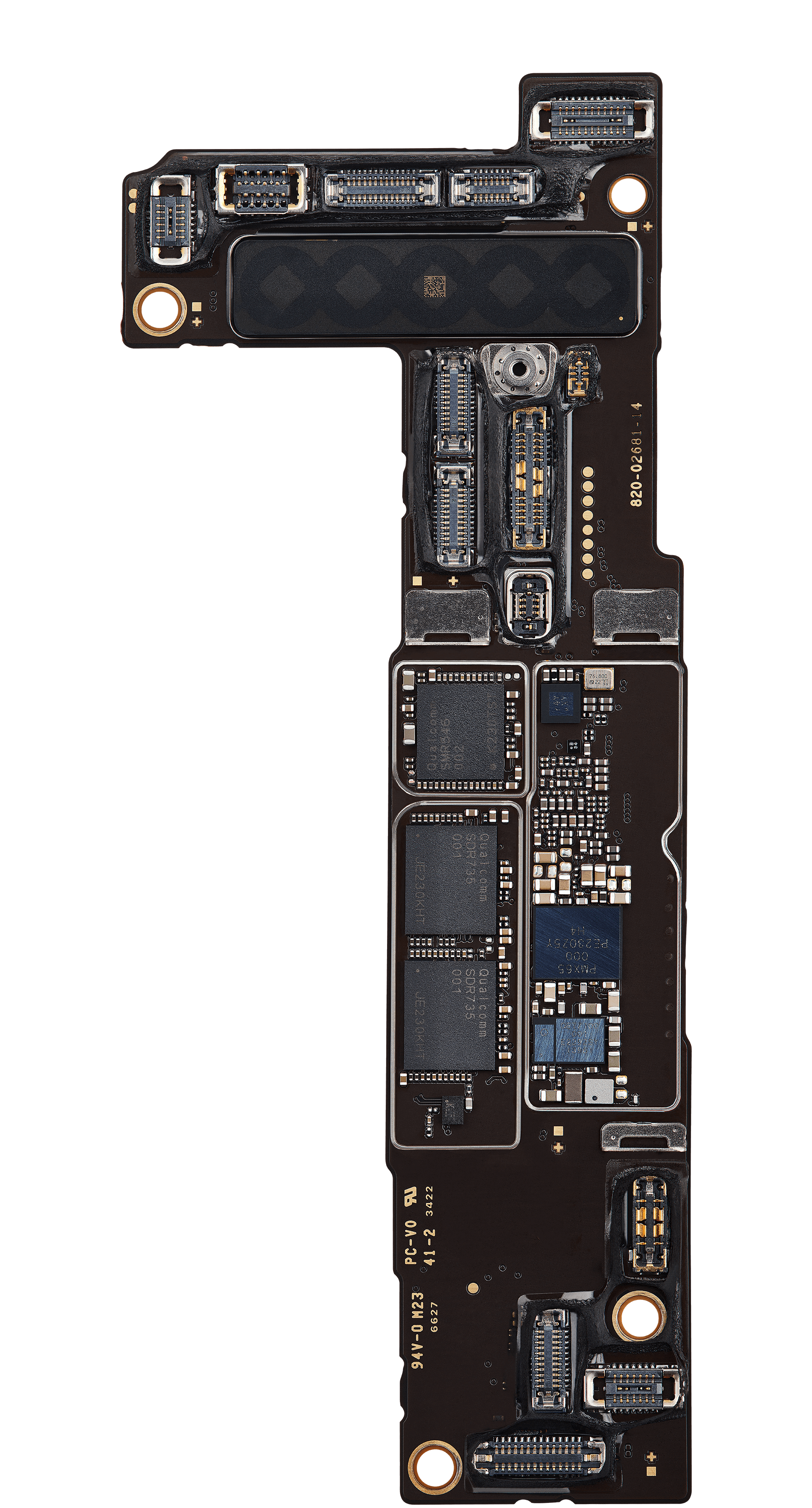 Top logic board front view