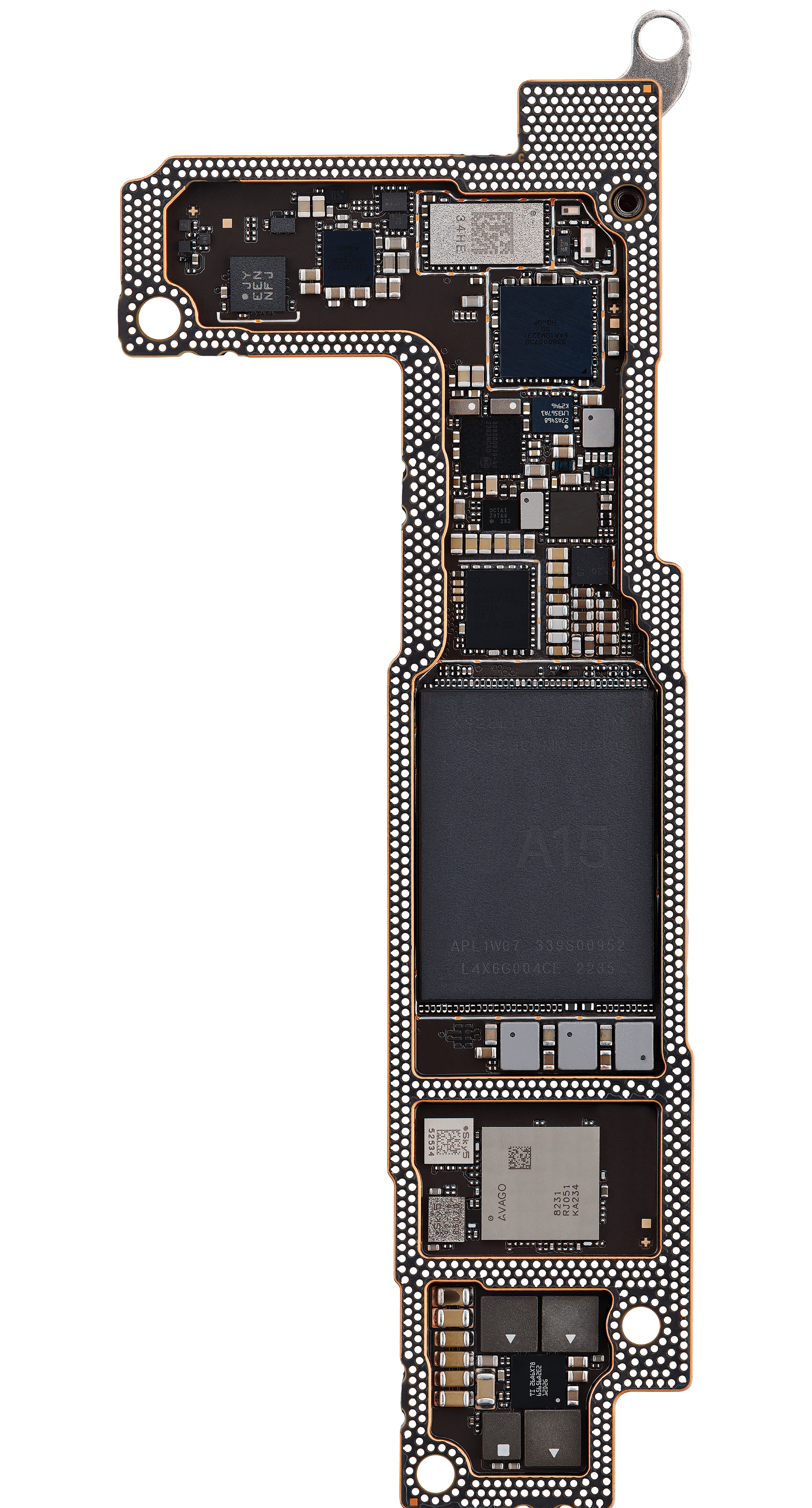 Bottom logic board front view