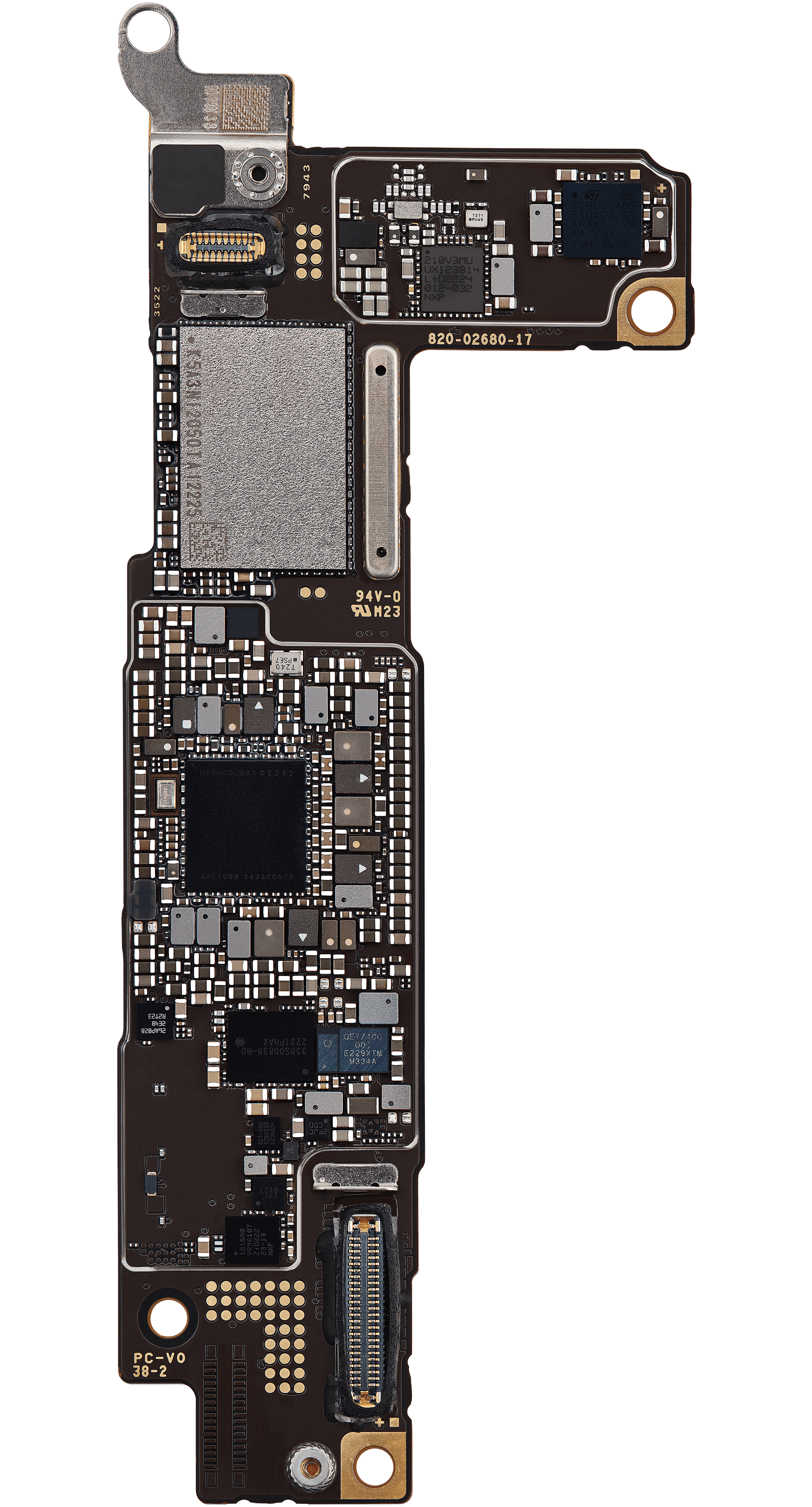 Bottom logic board rear view