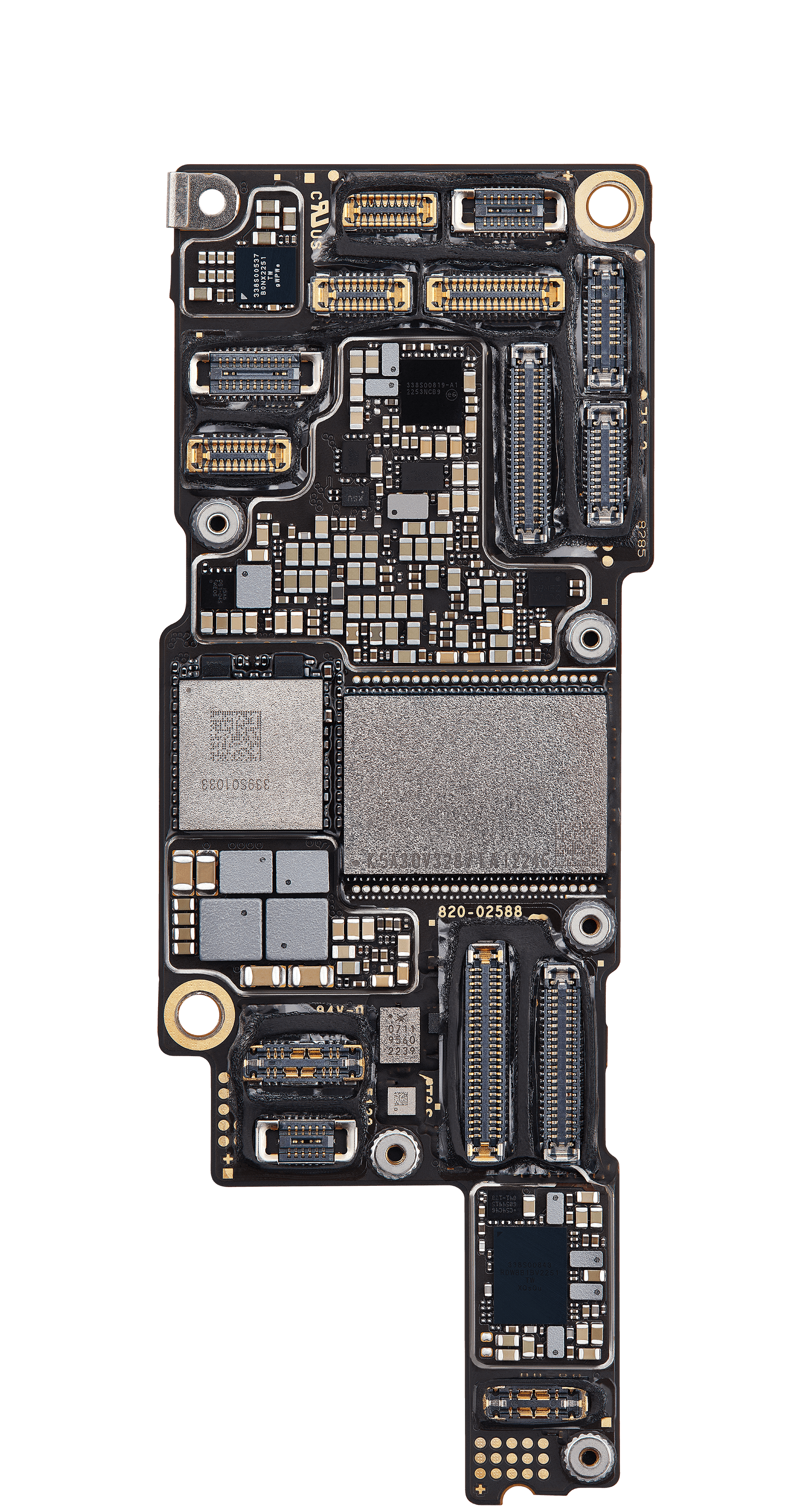 Top logic board front view