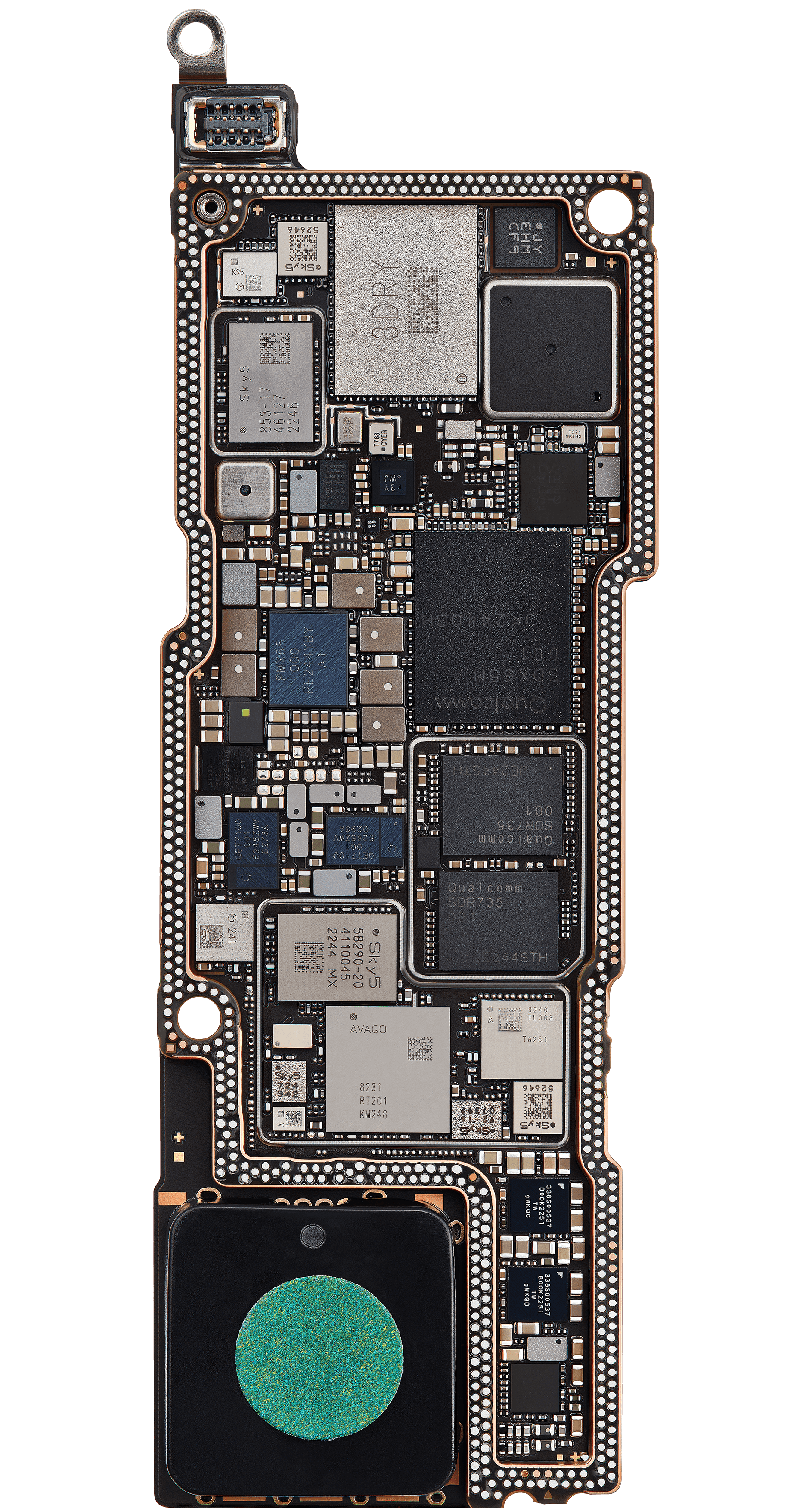 Bottom logic board front view