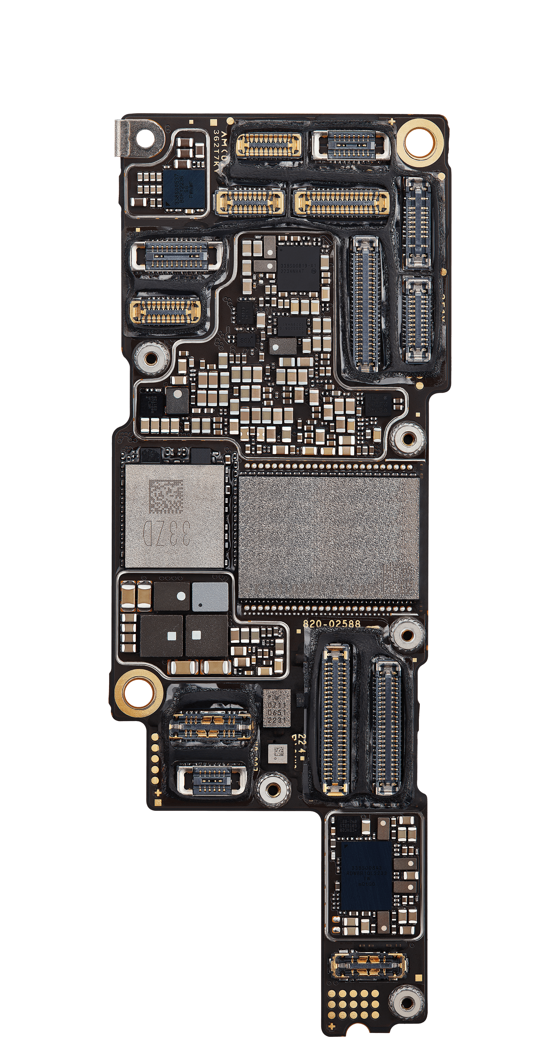 Top logic board front view