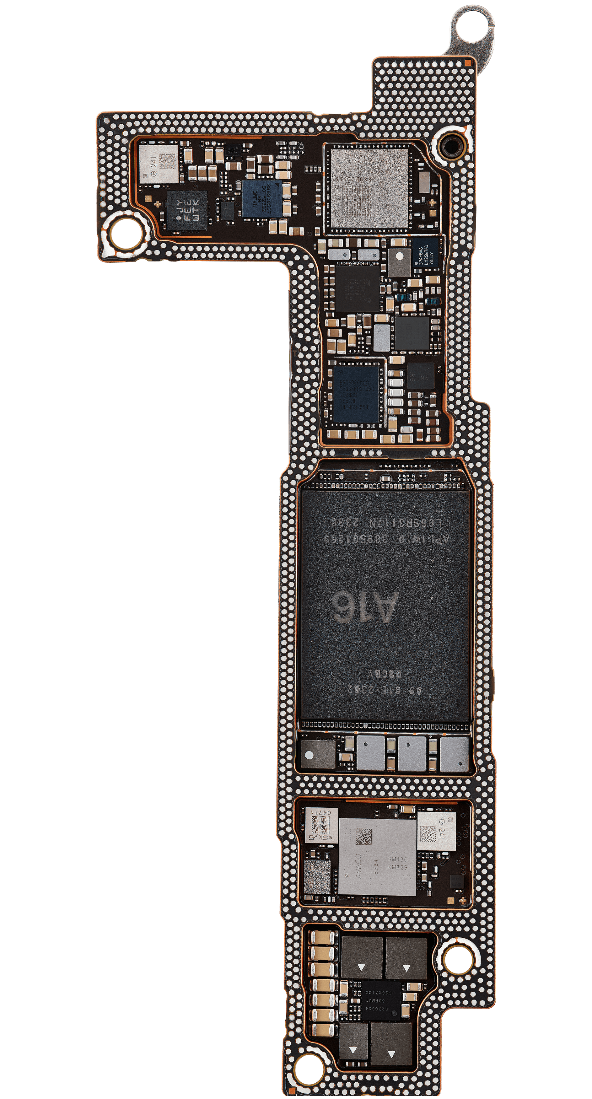 Bottom logic board front view