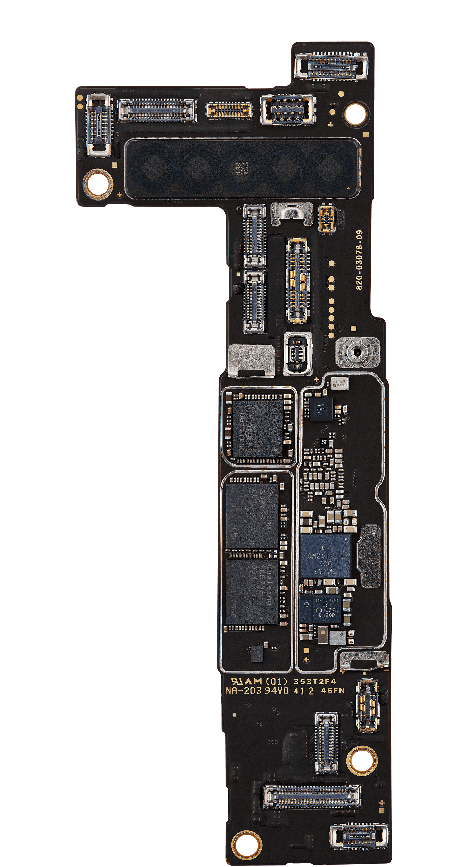 Top logic board front view
