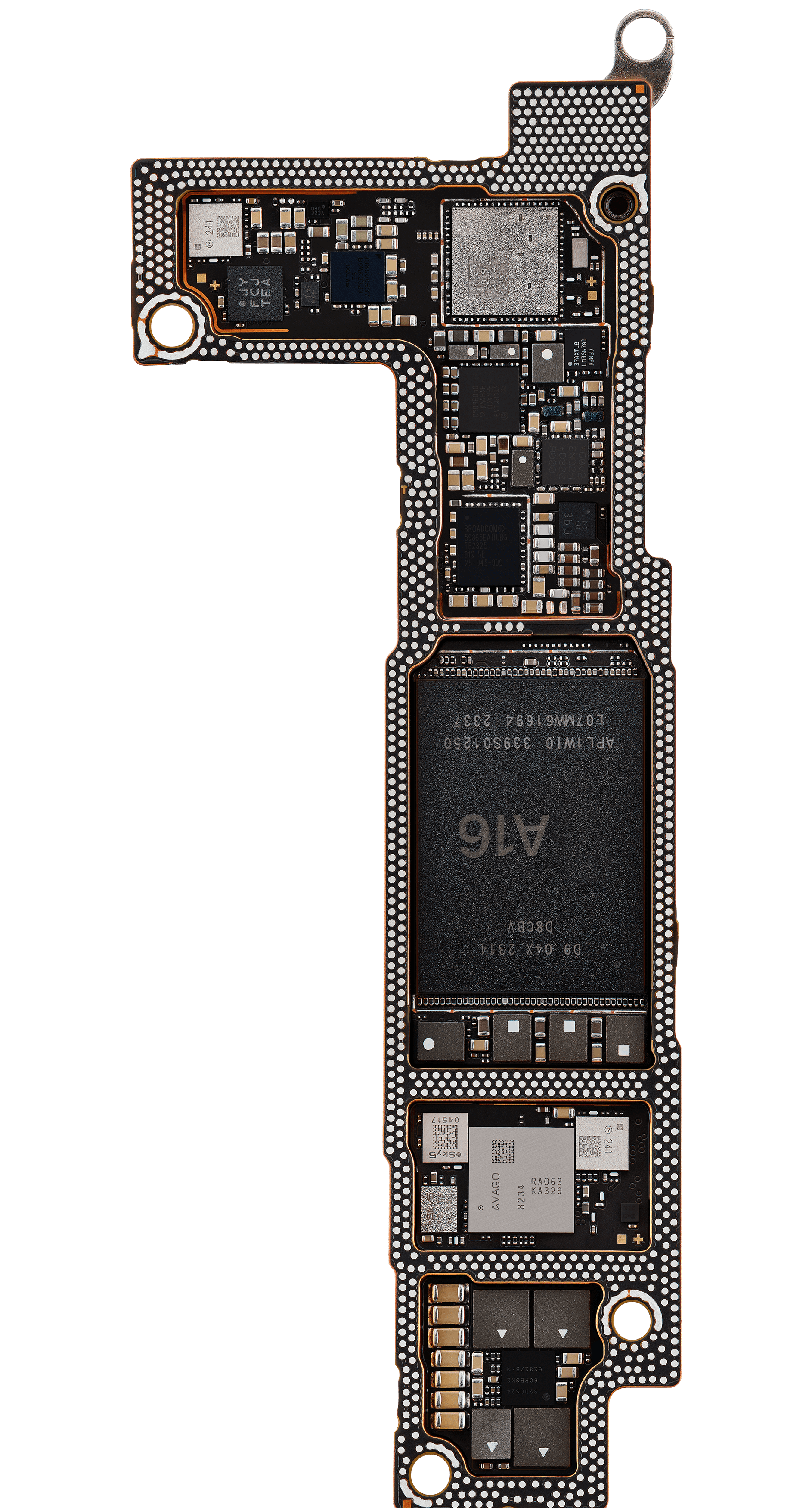 Bottom logic board front view
