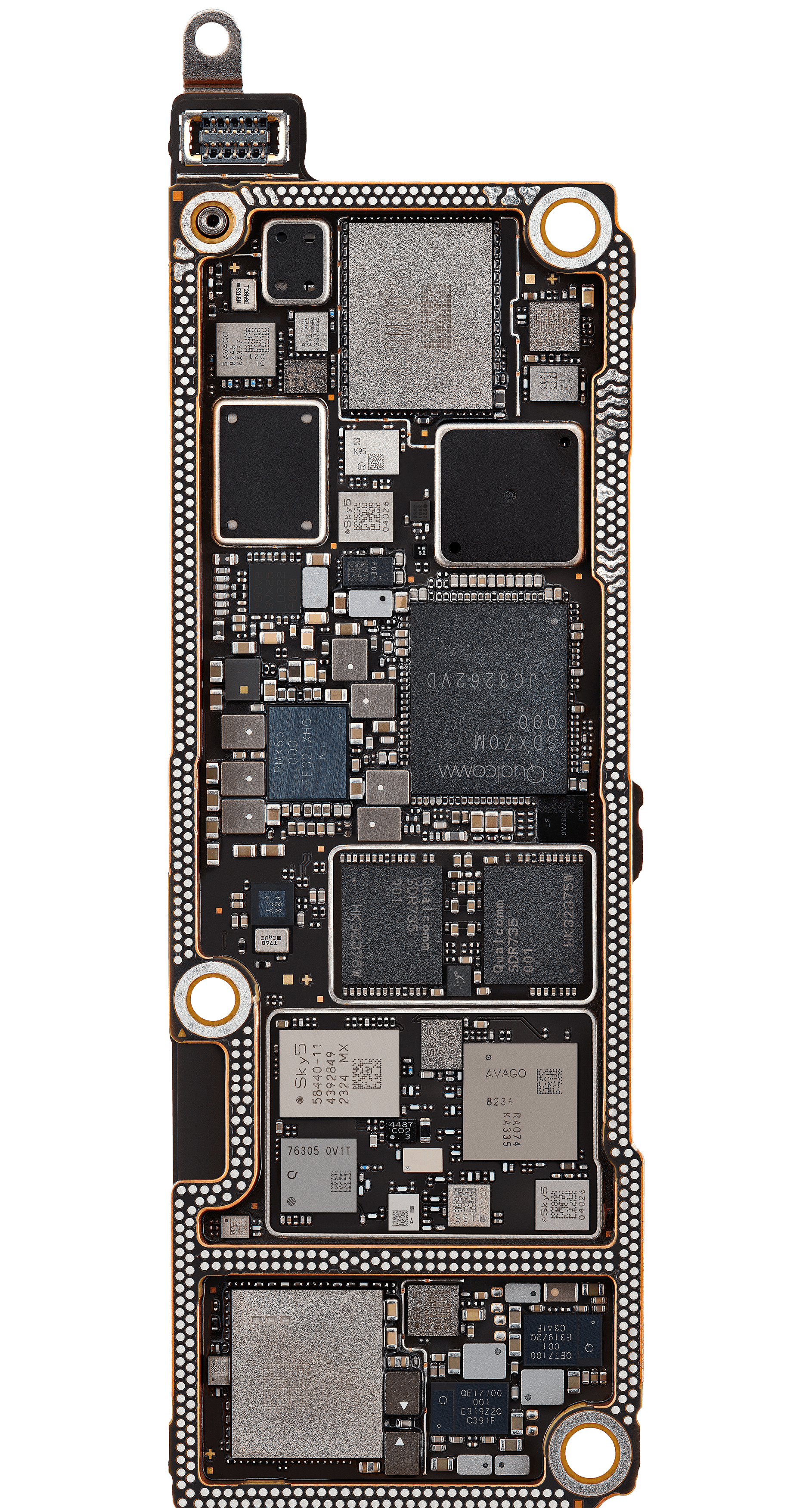 Bottom logic board front view
