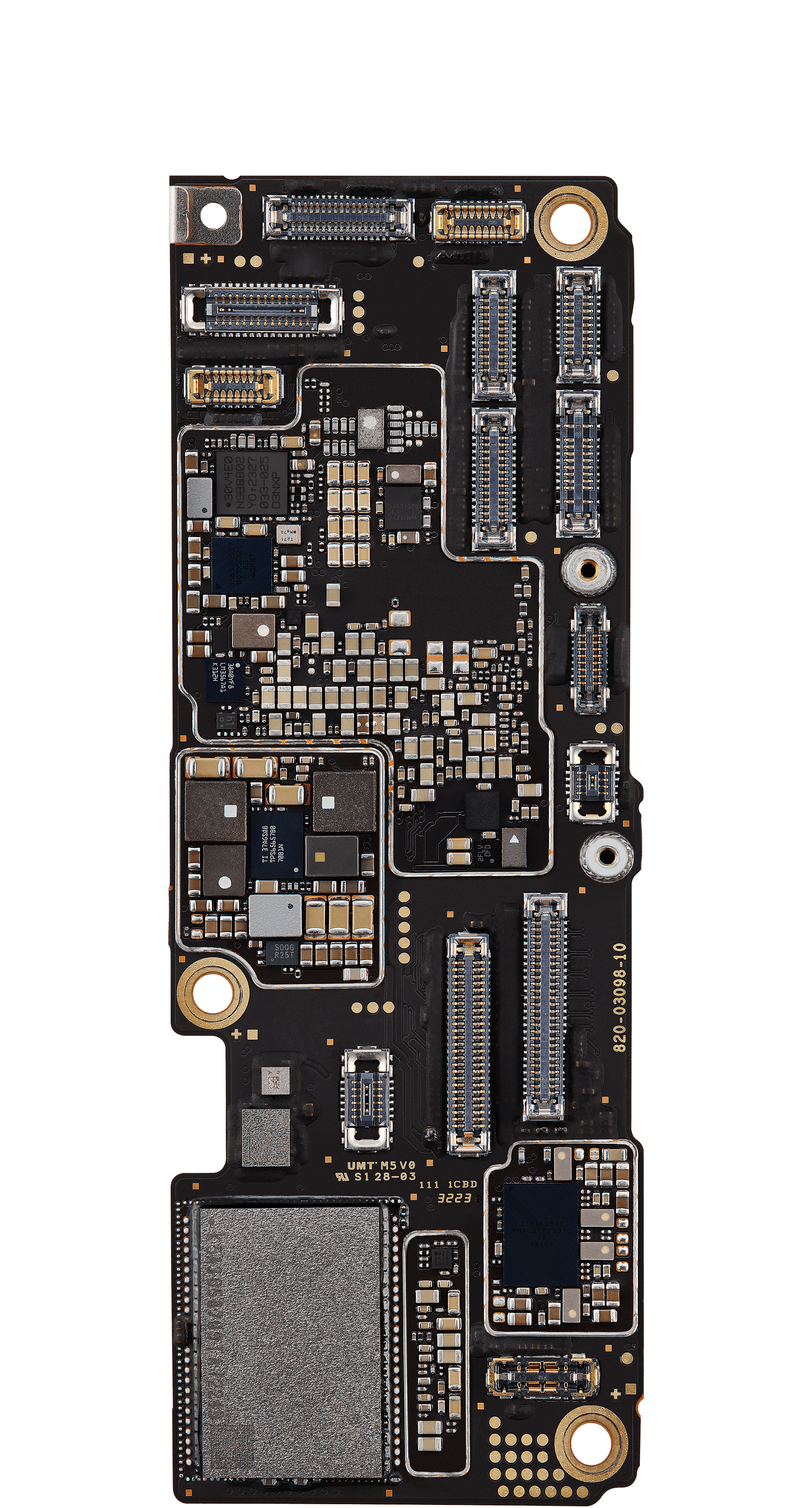 Top logic board front view