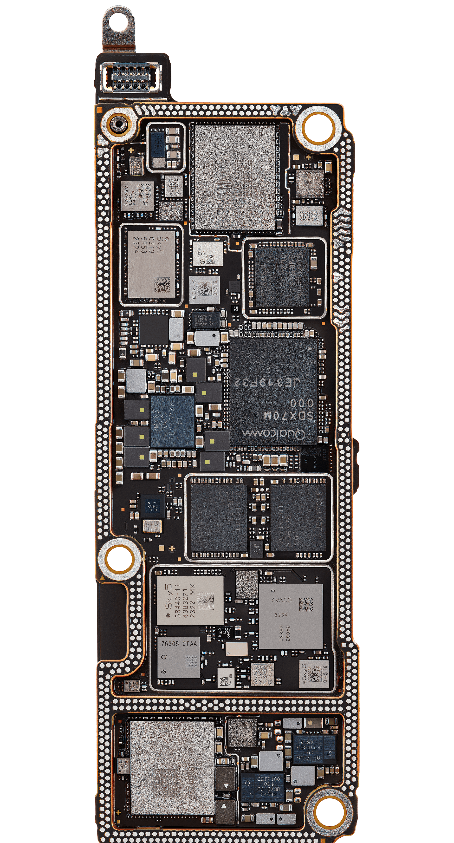 Bottom logic board front view