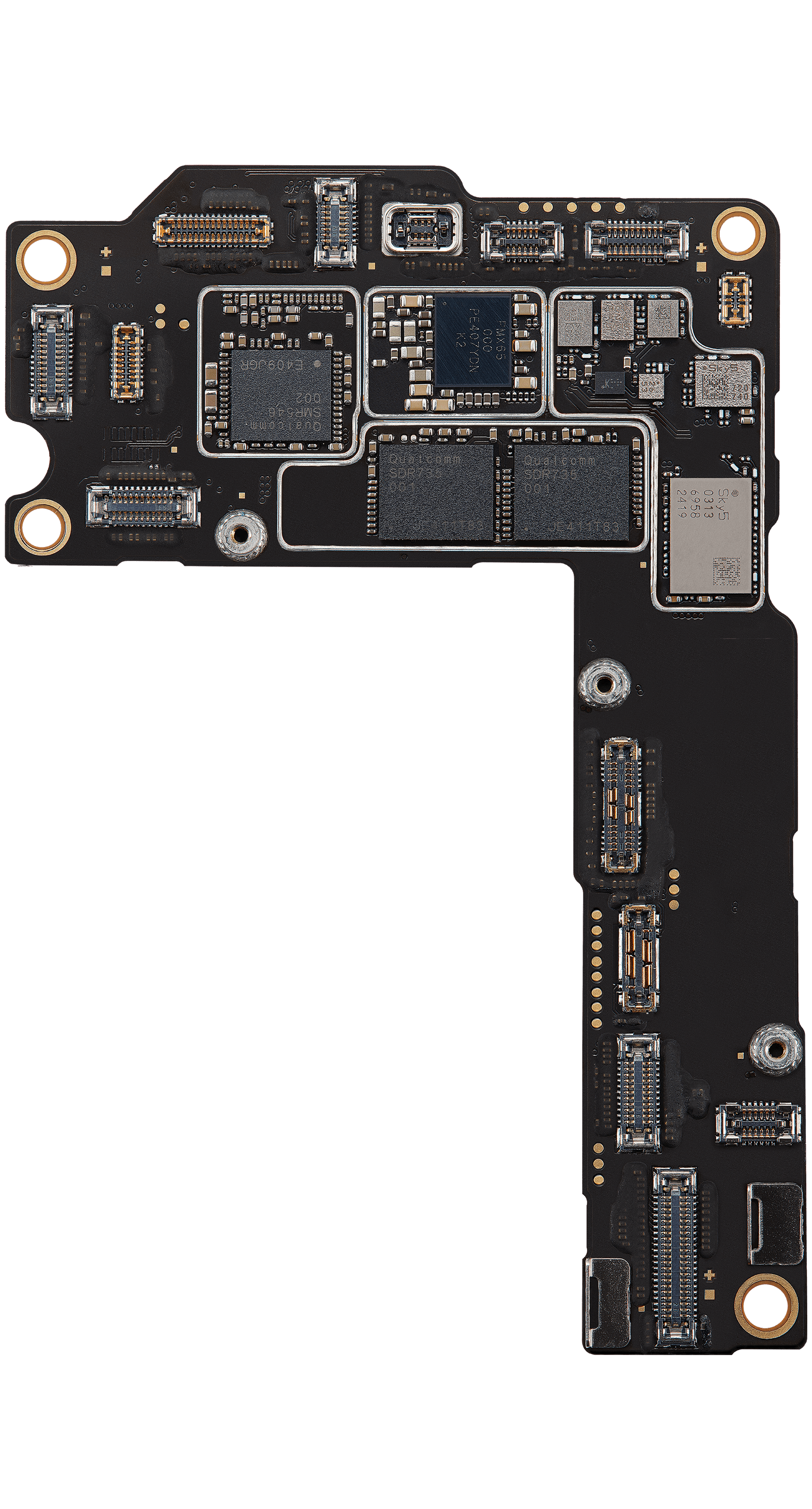 Top logic board front view