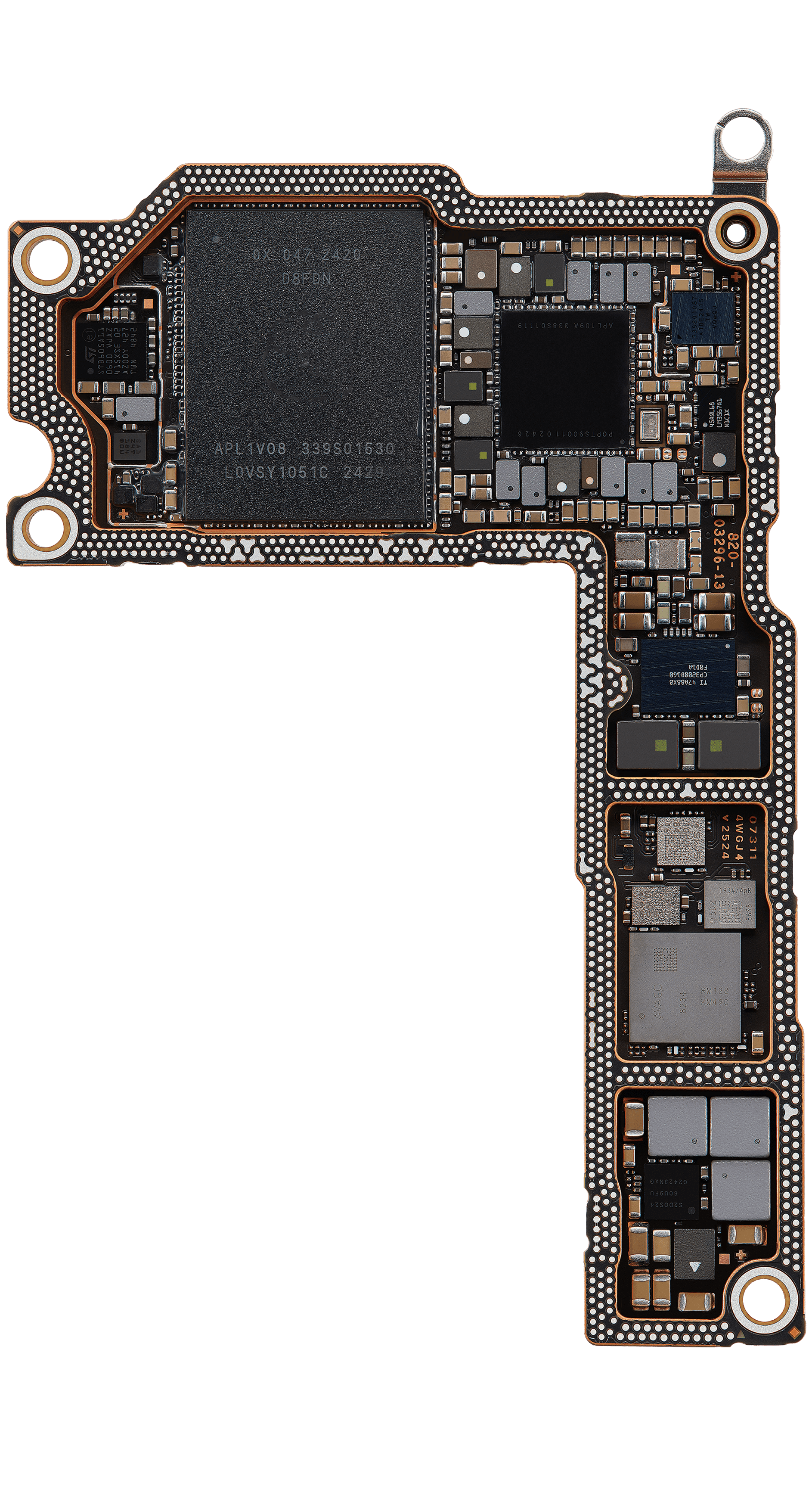 Bottom logic board front view