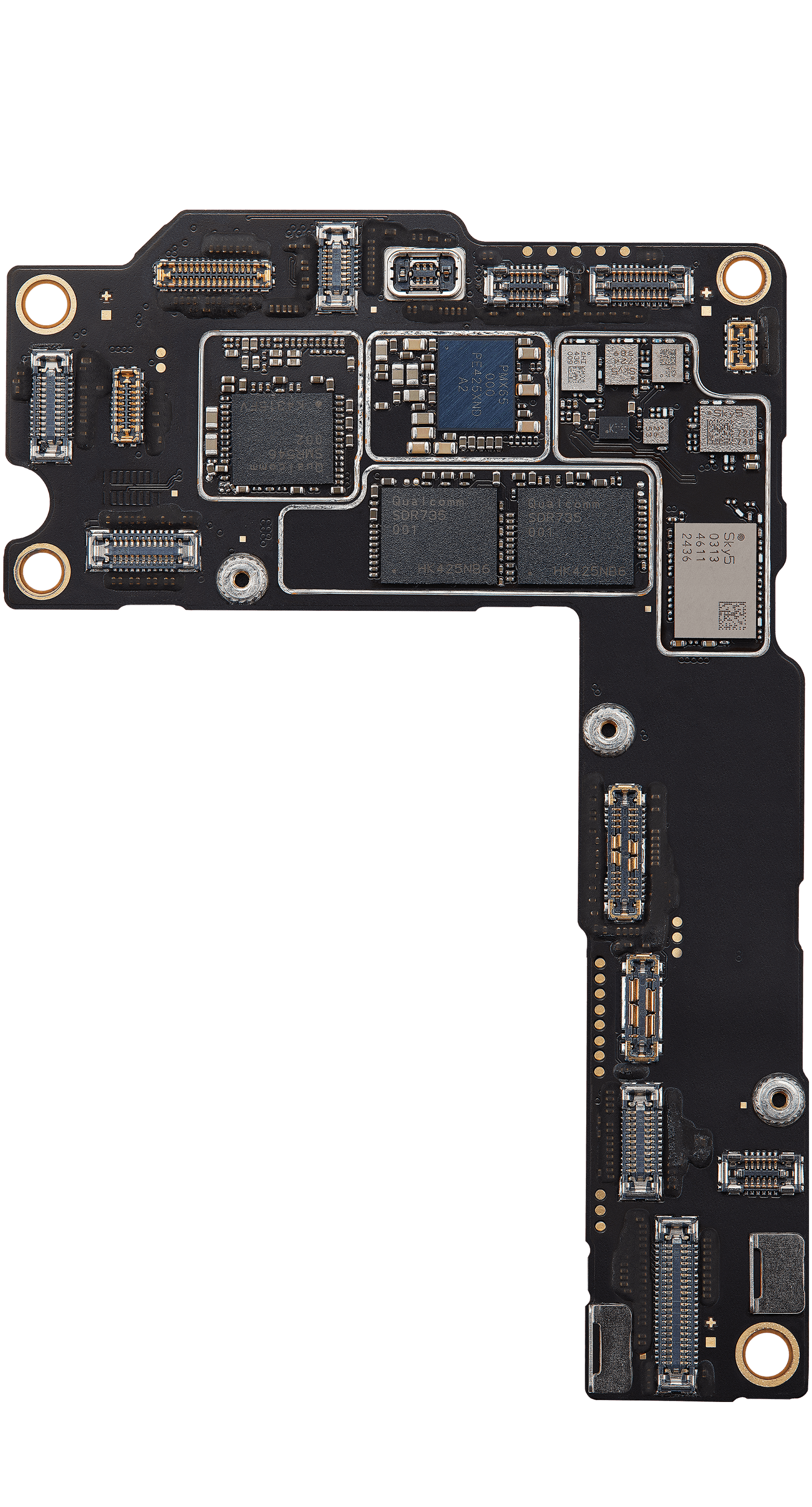 Top logic board front view