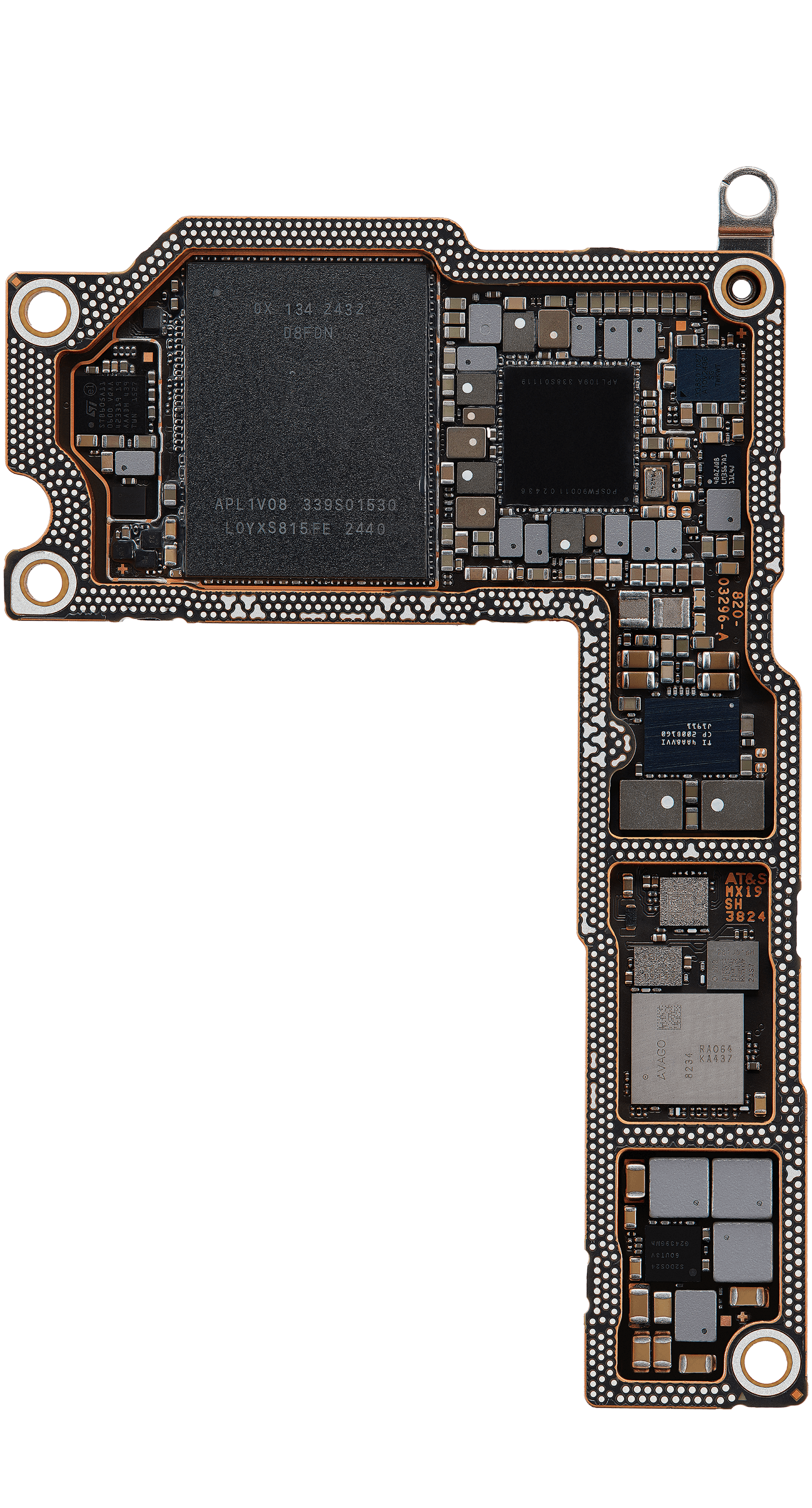 Bottom logic board front view