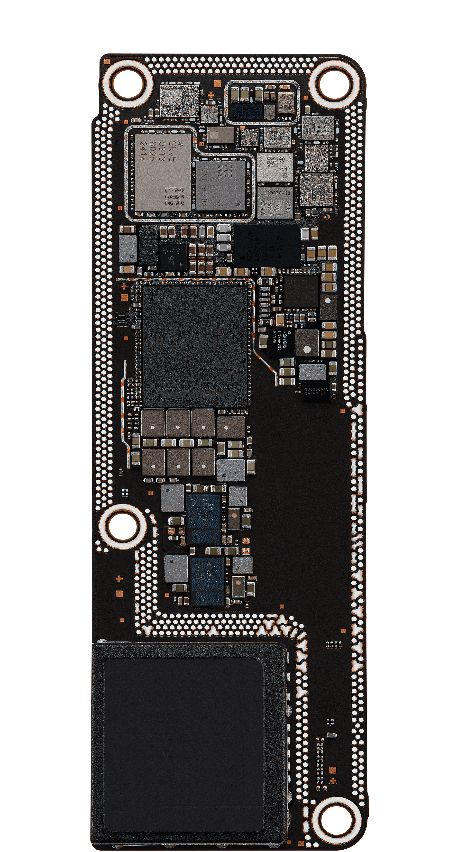 Top logic board back view
