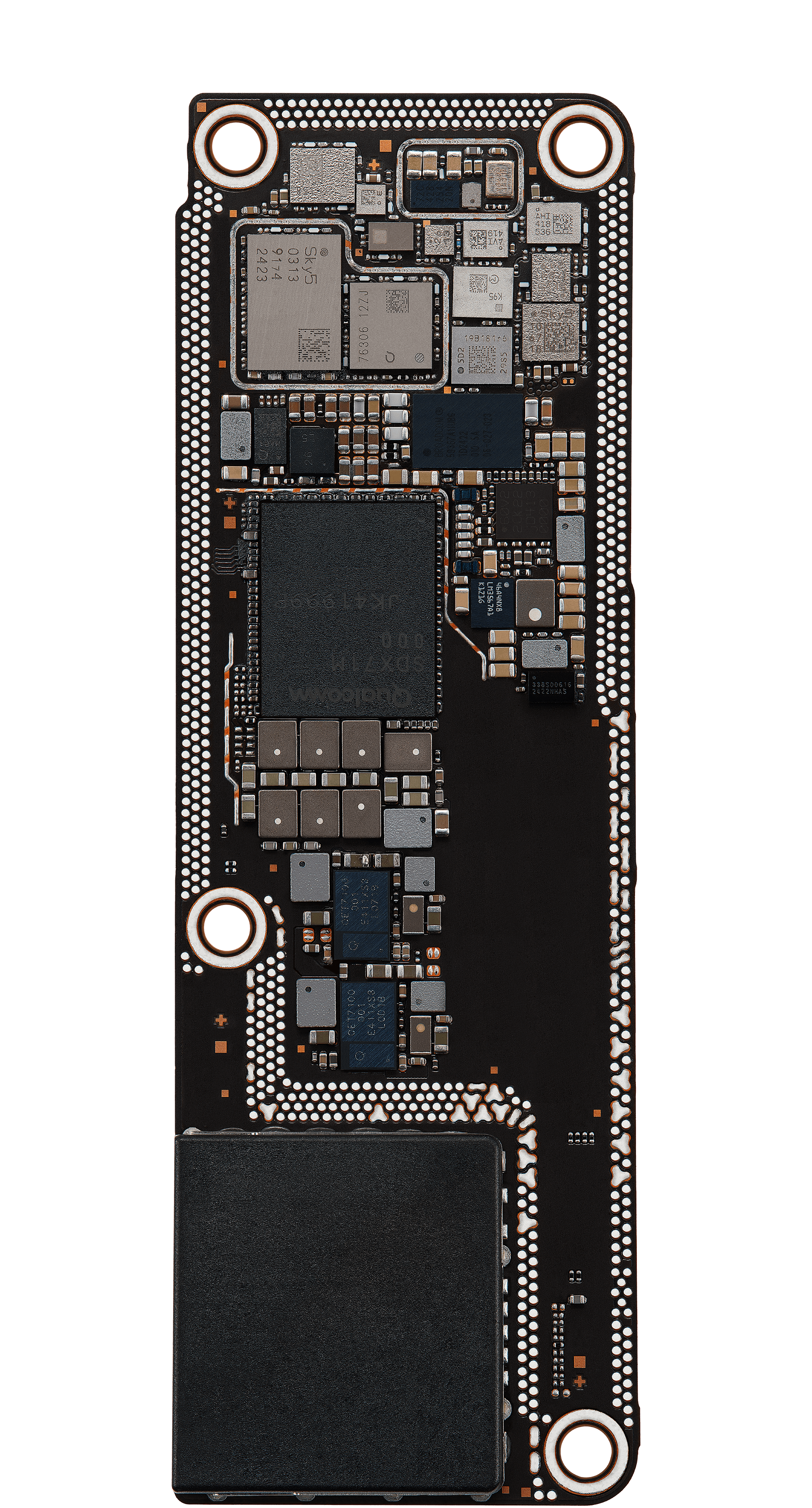Top logic board back view
