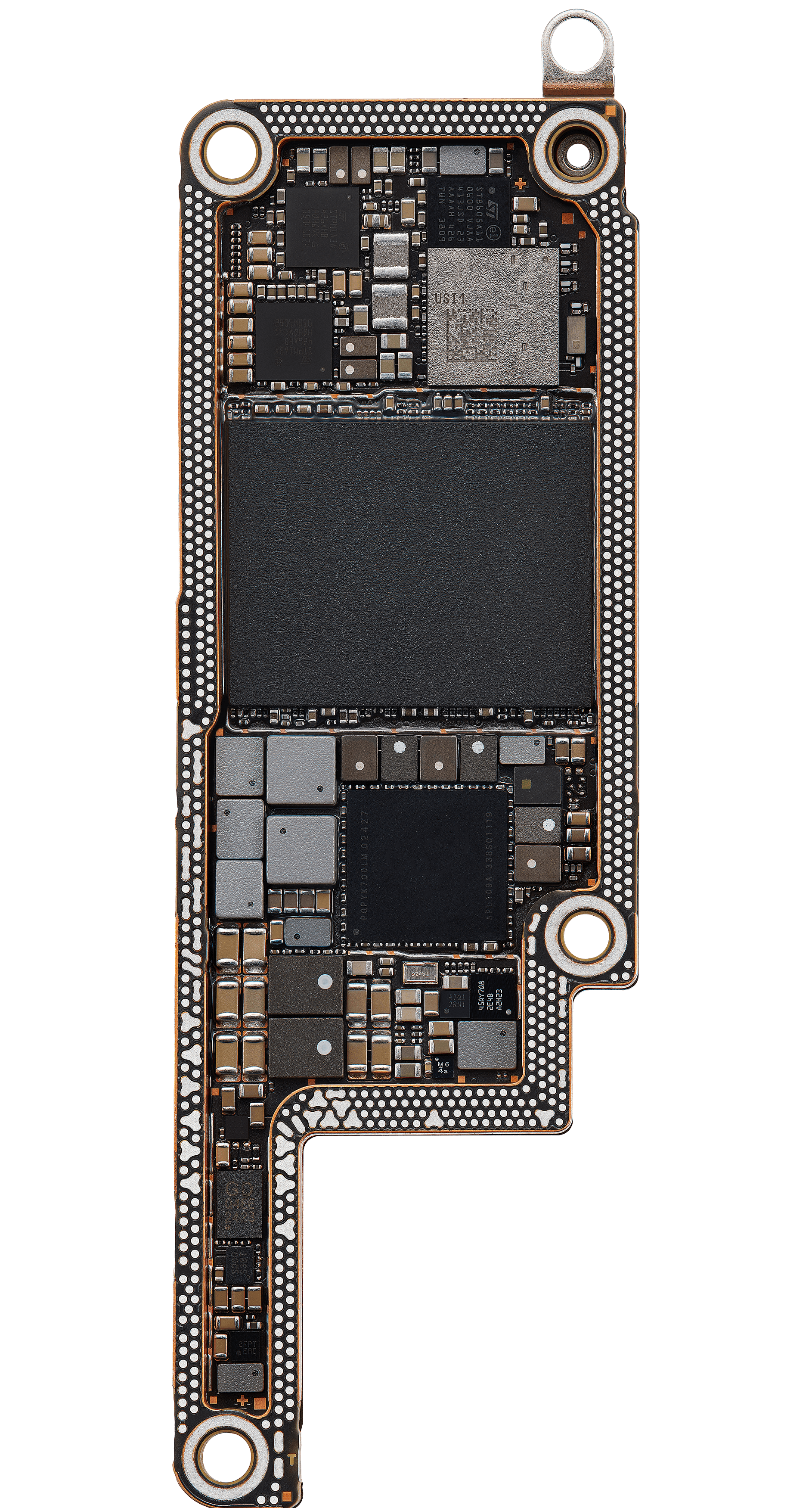 Bottom logic board front view