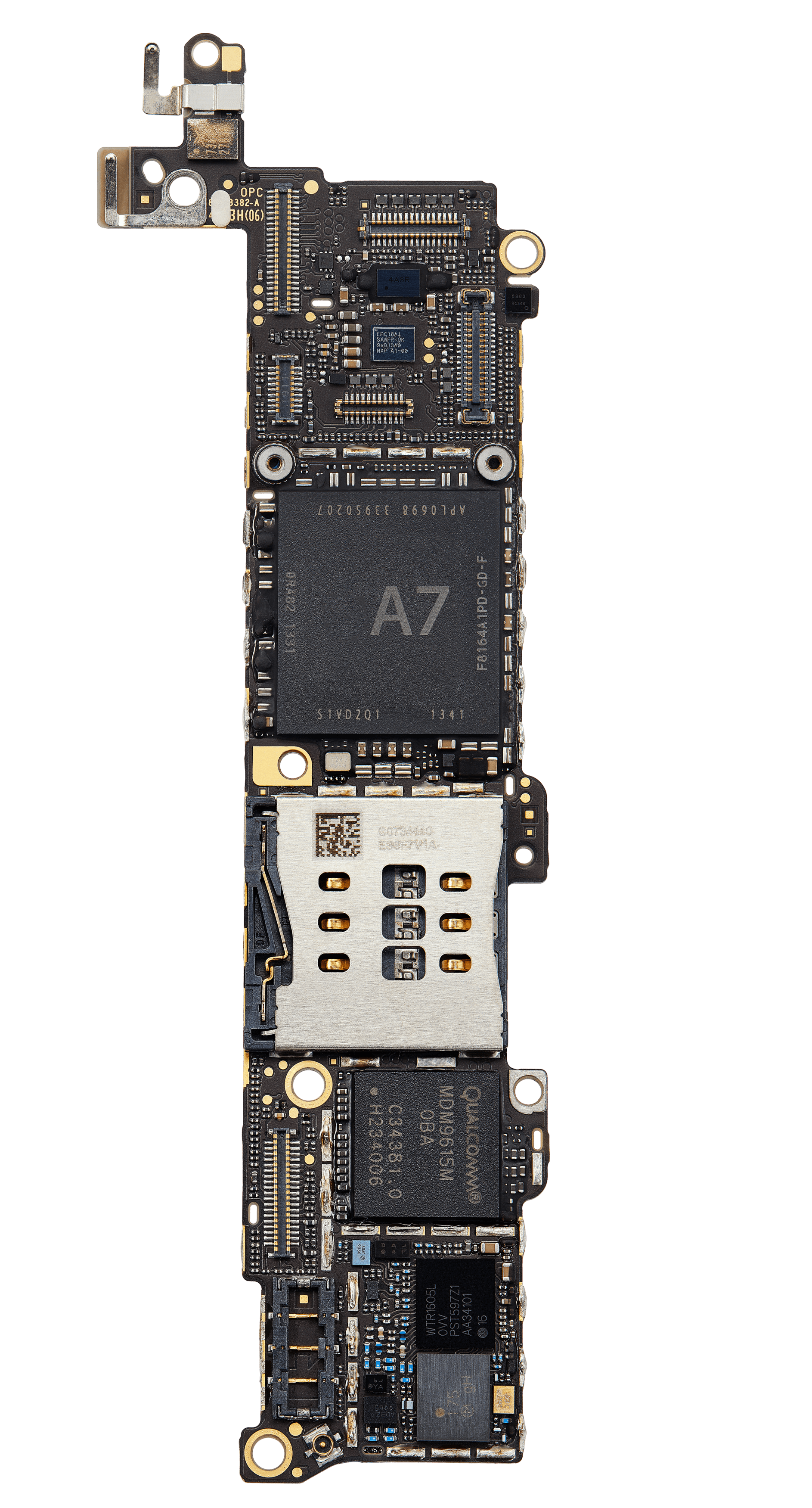 Top logic board front view
