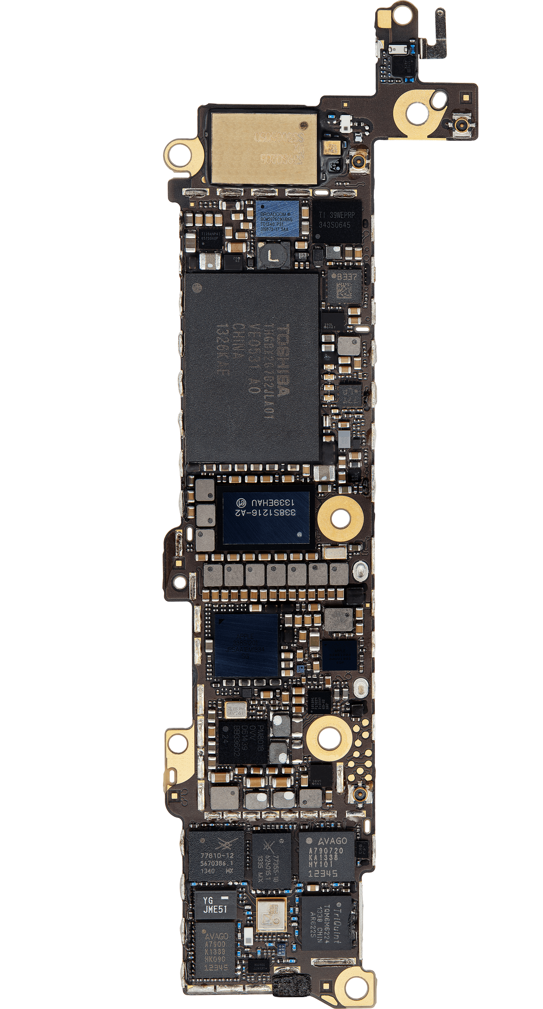 Top logic board back view