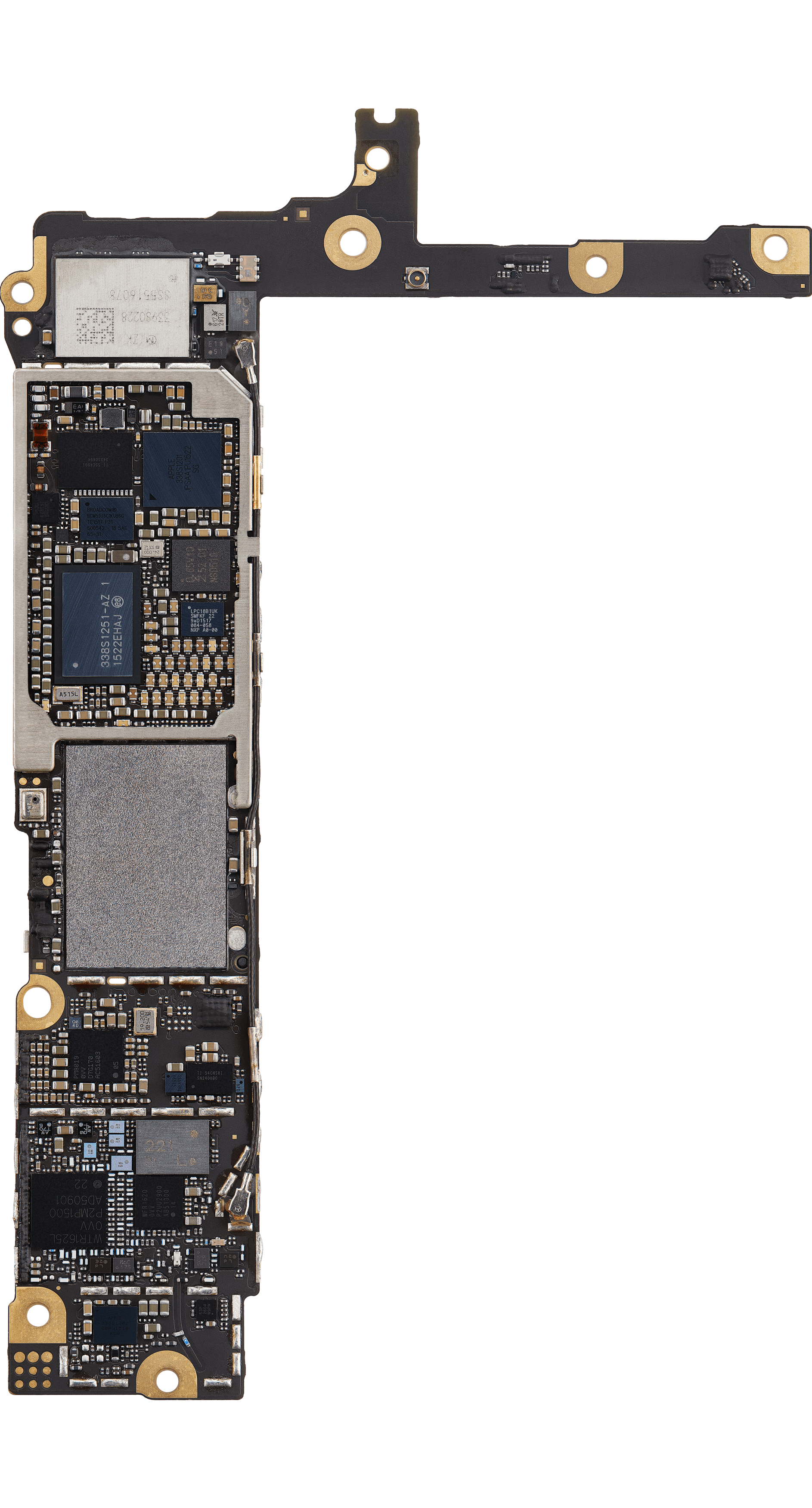 Top logic board back view