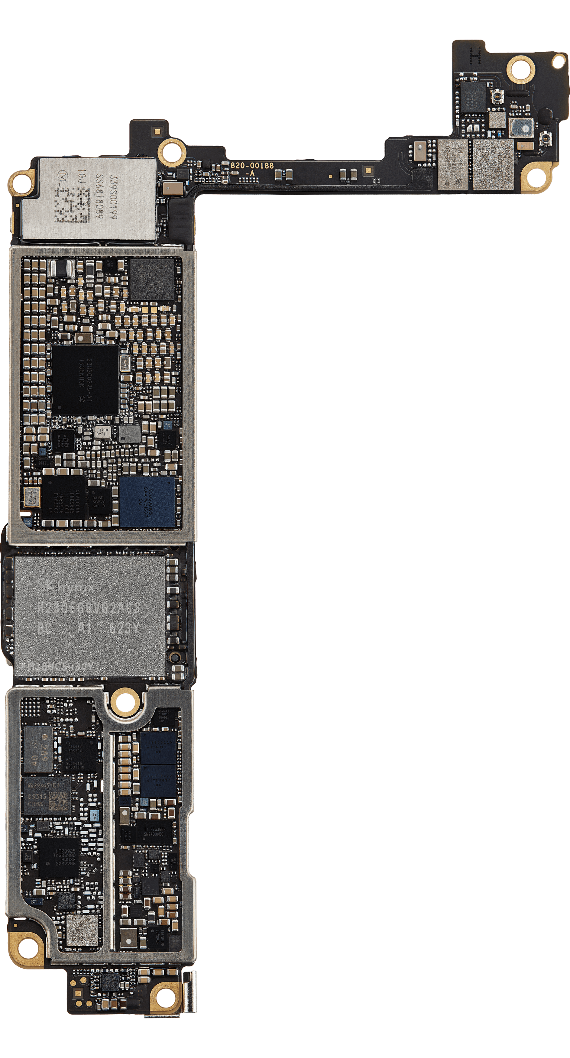 Top logic board back view