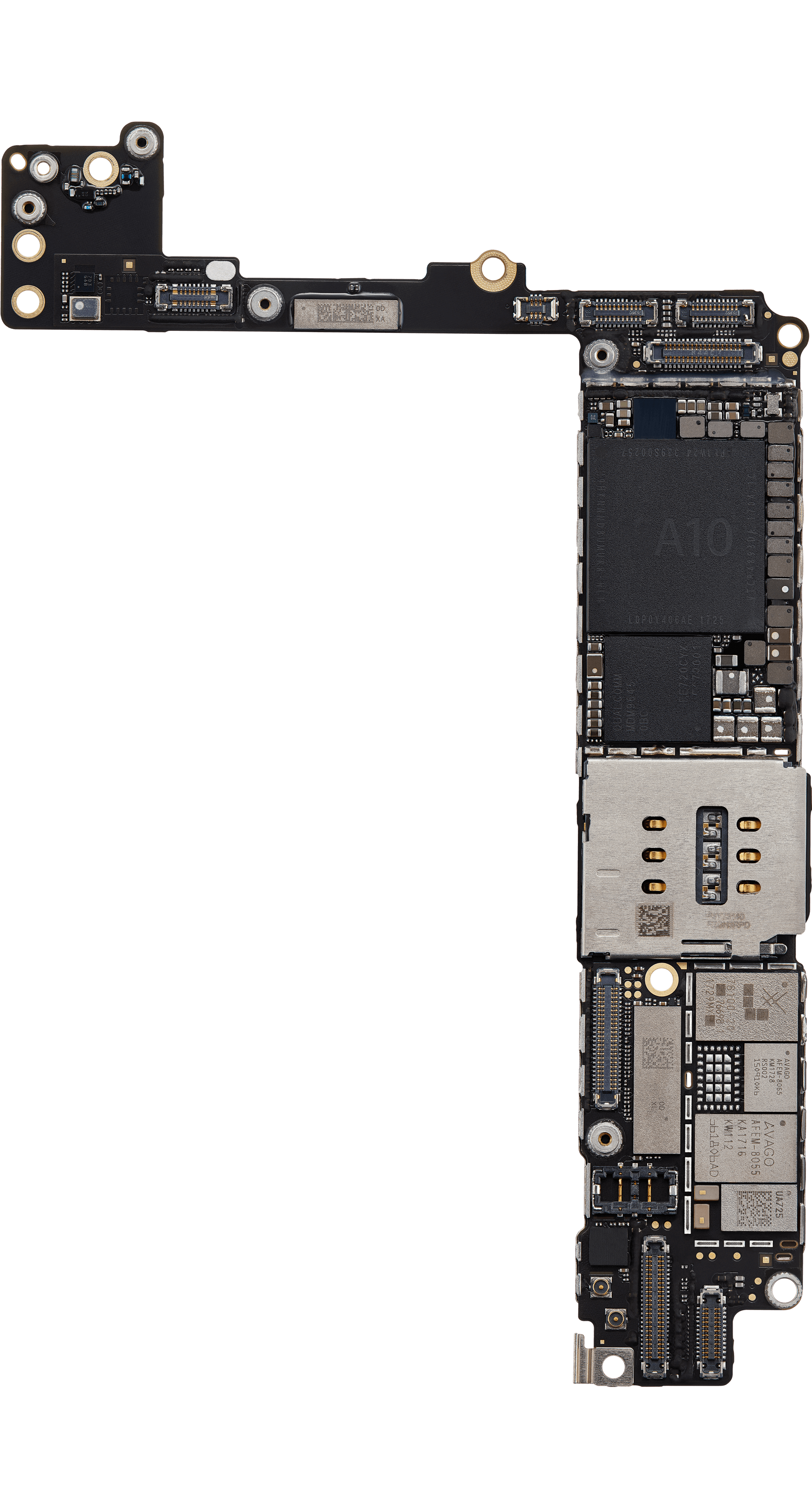 Top logic board front view