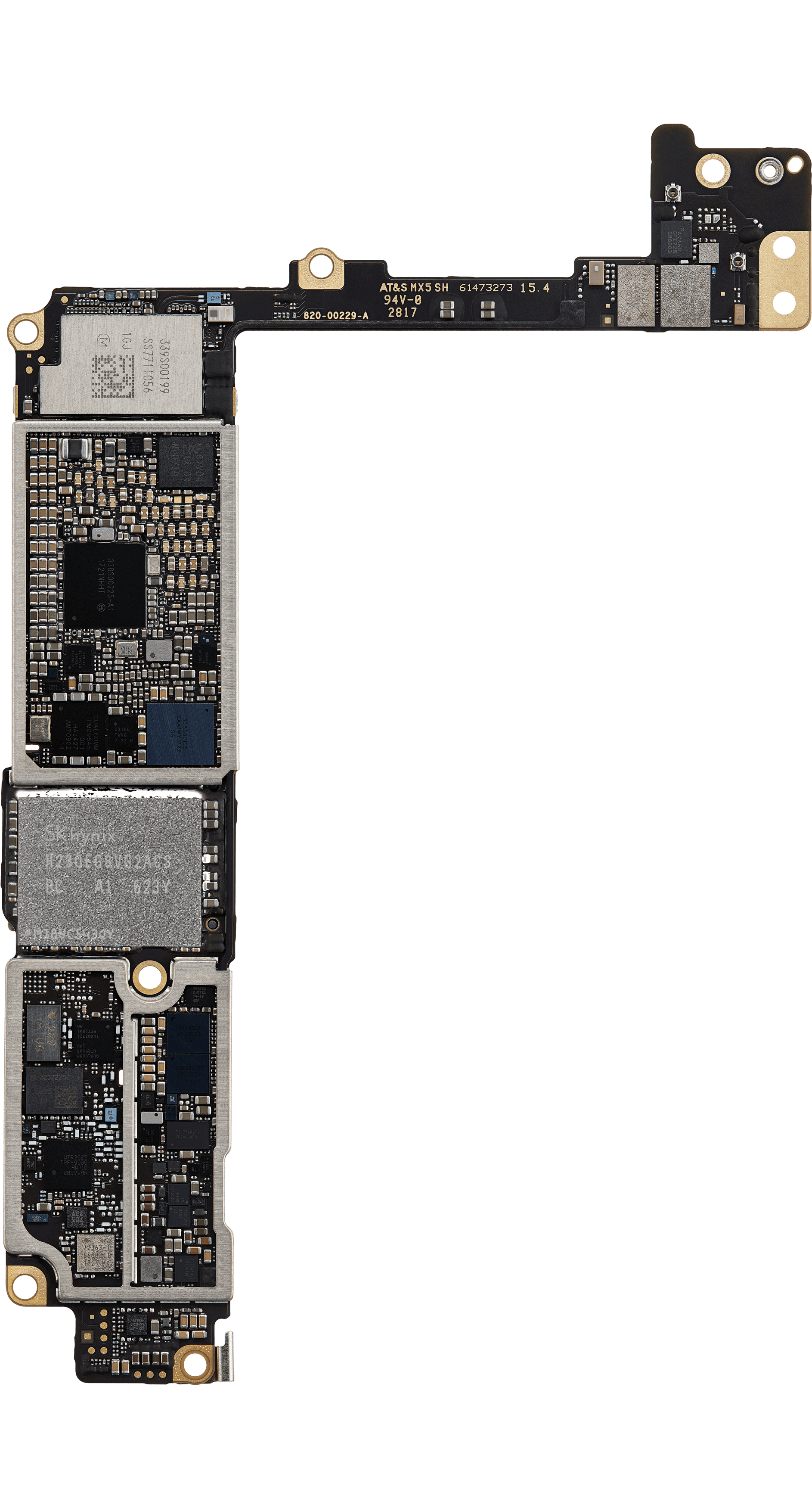 Top logic board back view