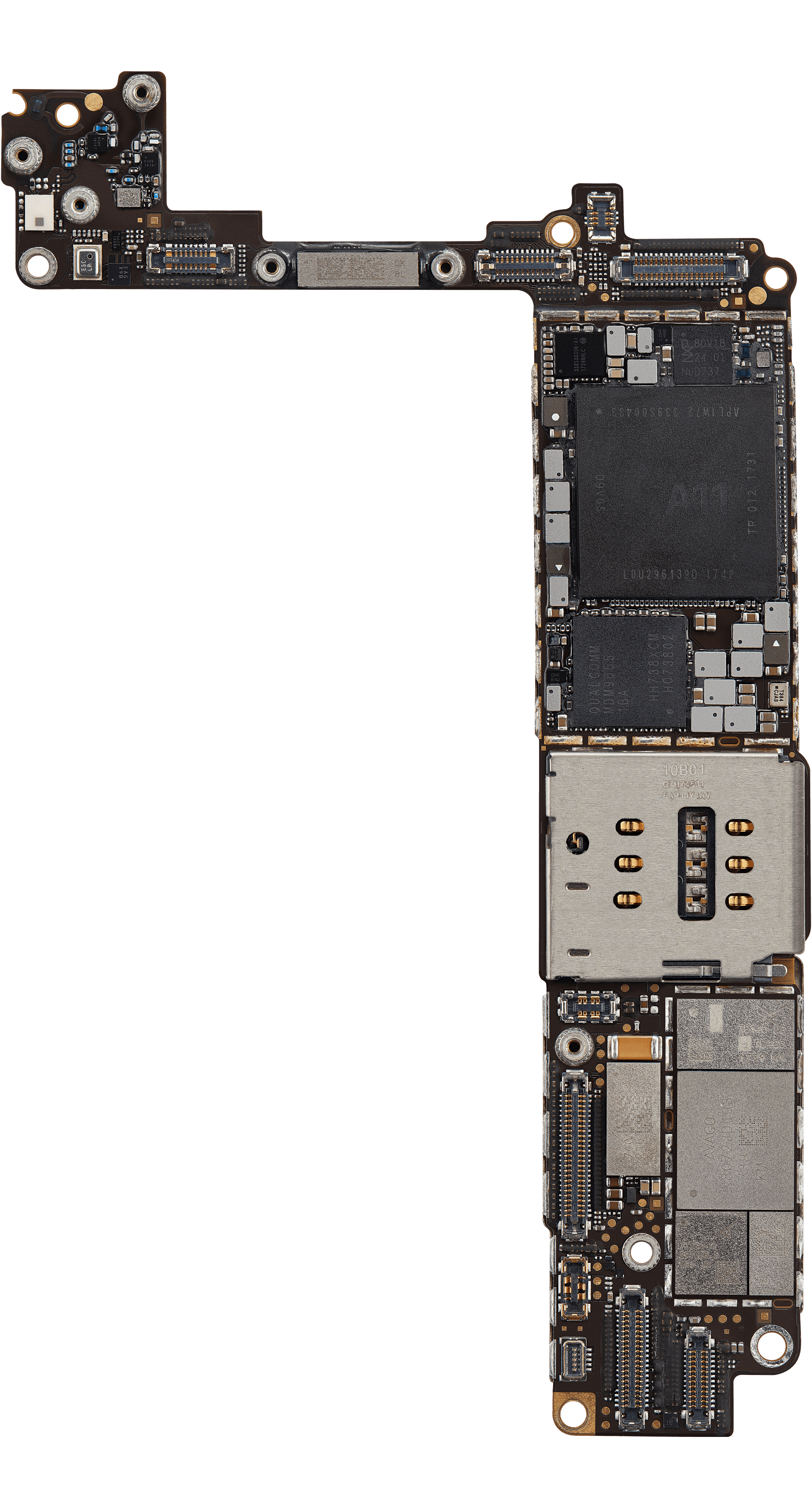 Top logic board front view