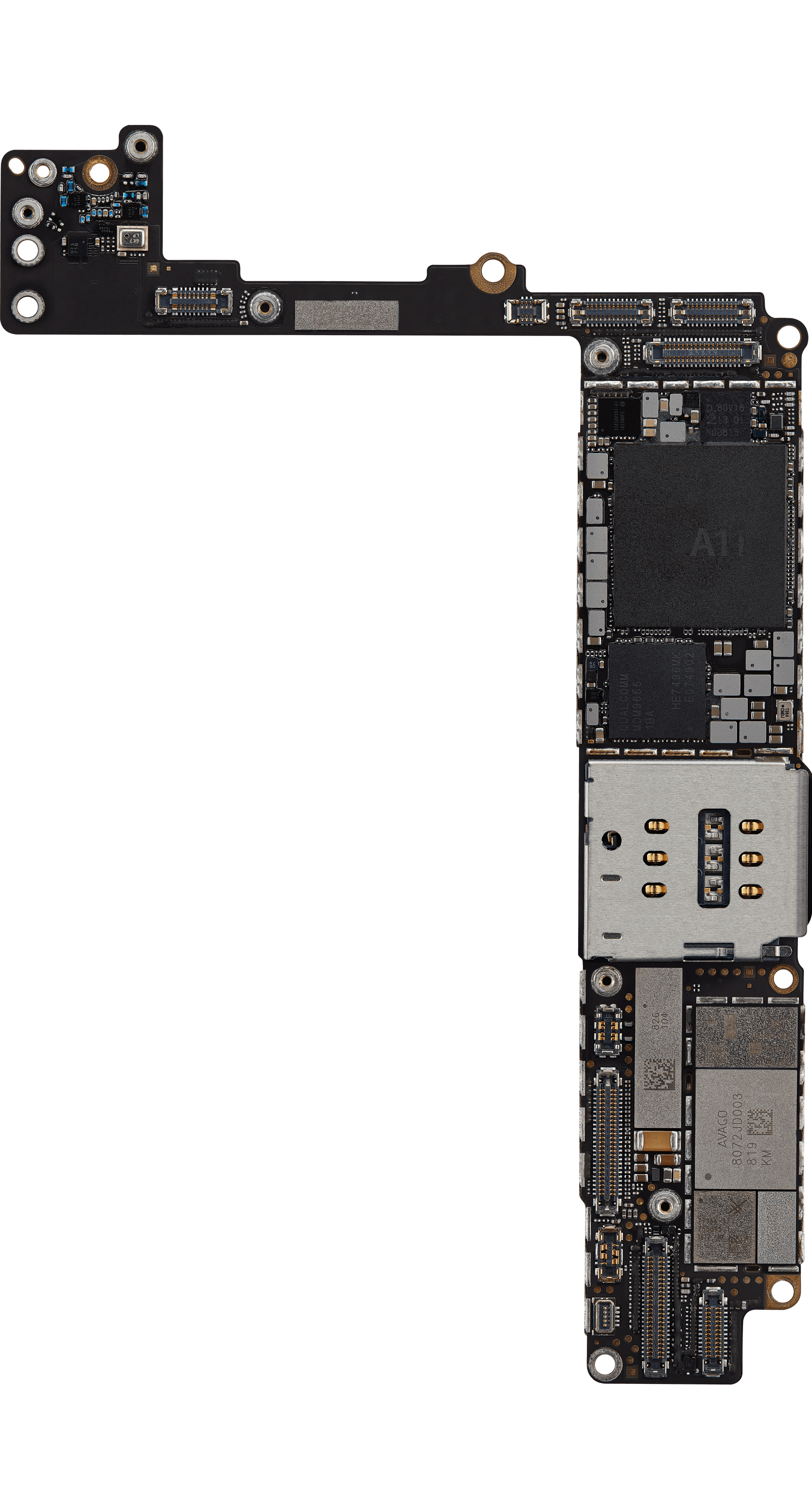 Top logic board front view