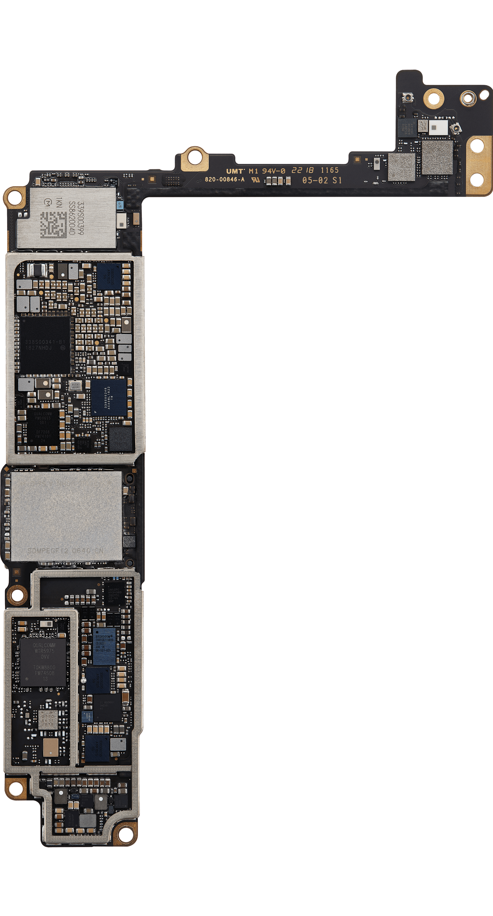 Top logic board back view