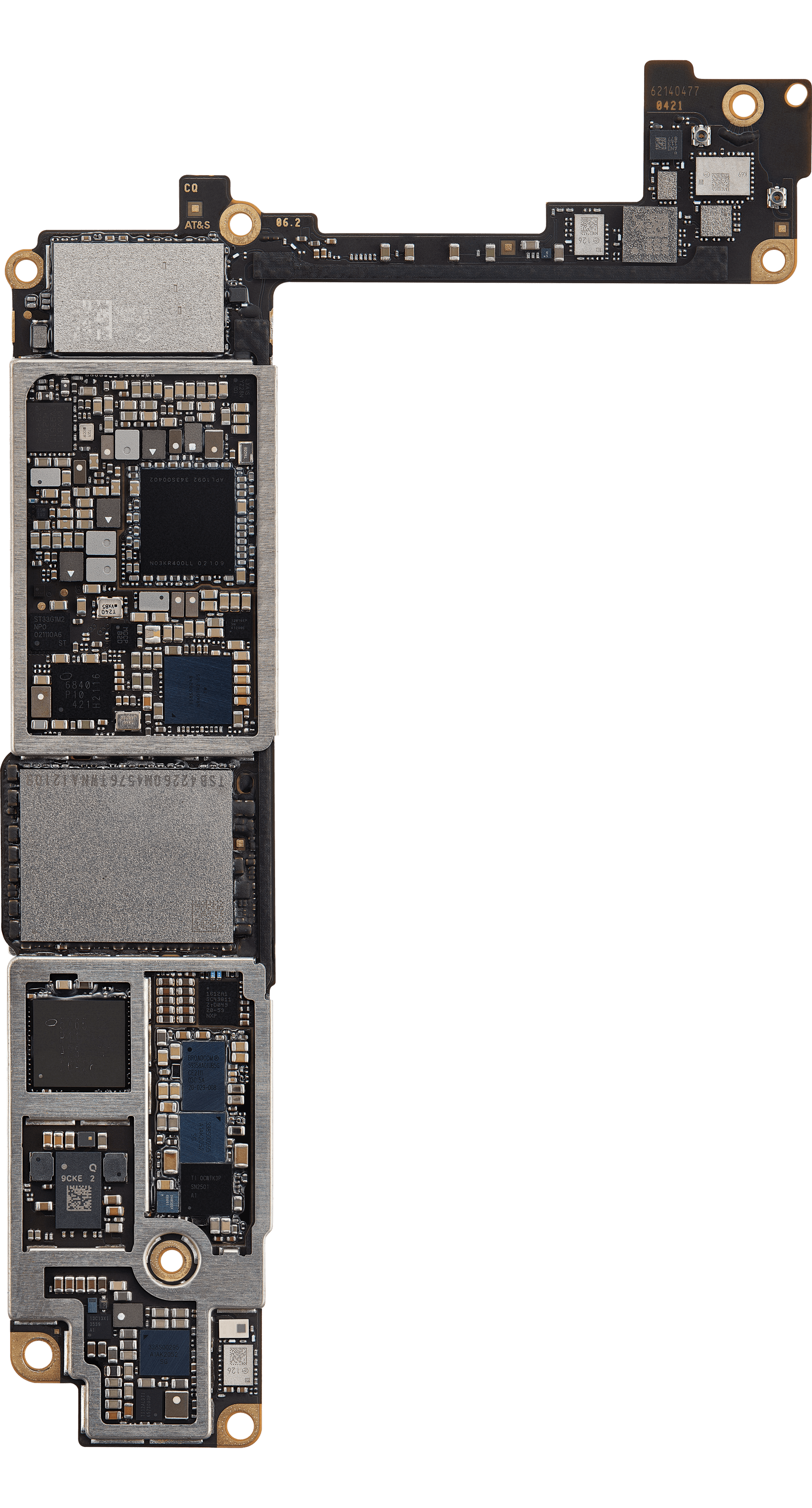 Top logic board back view
