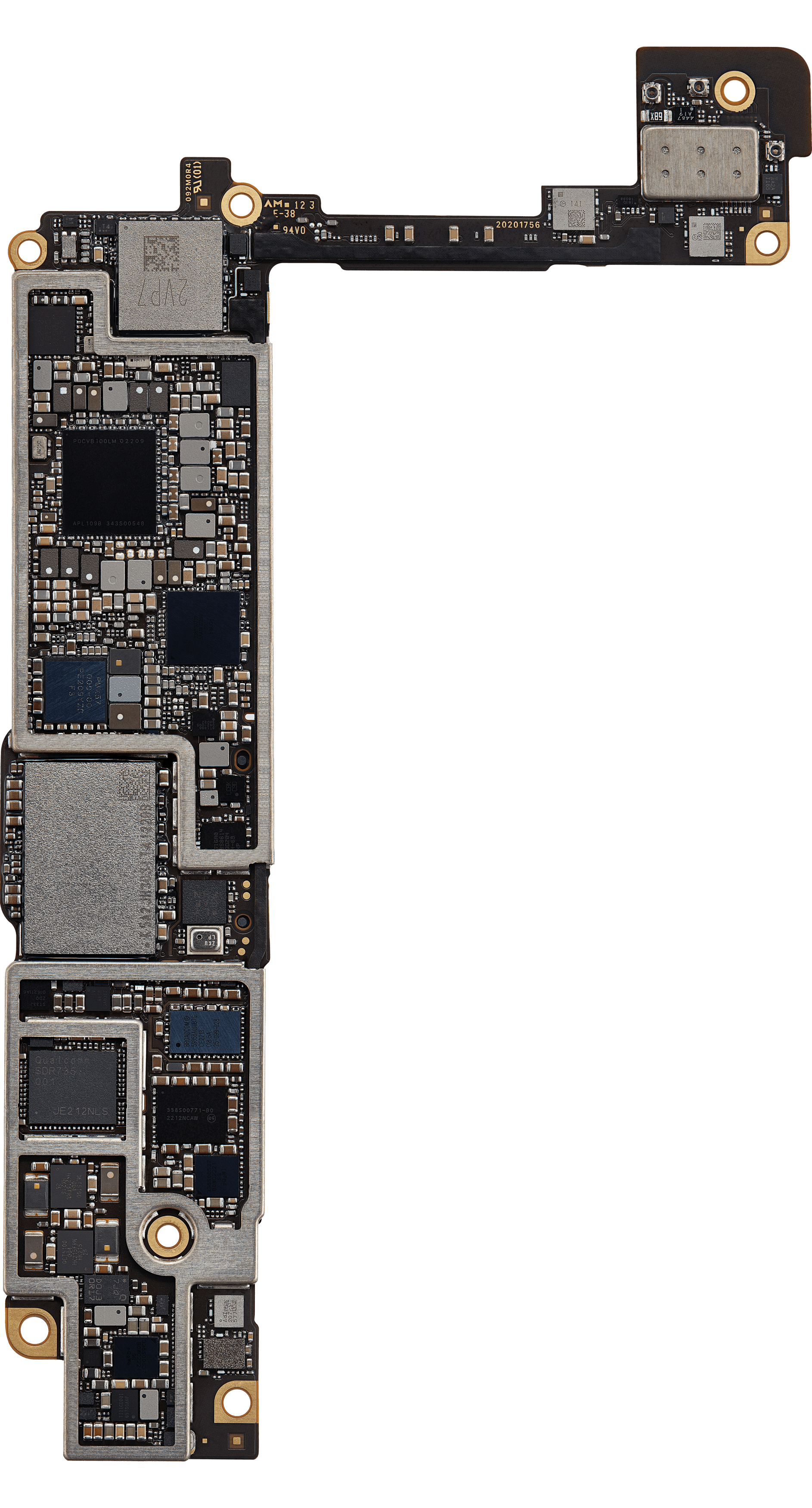 Top logic board back view