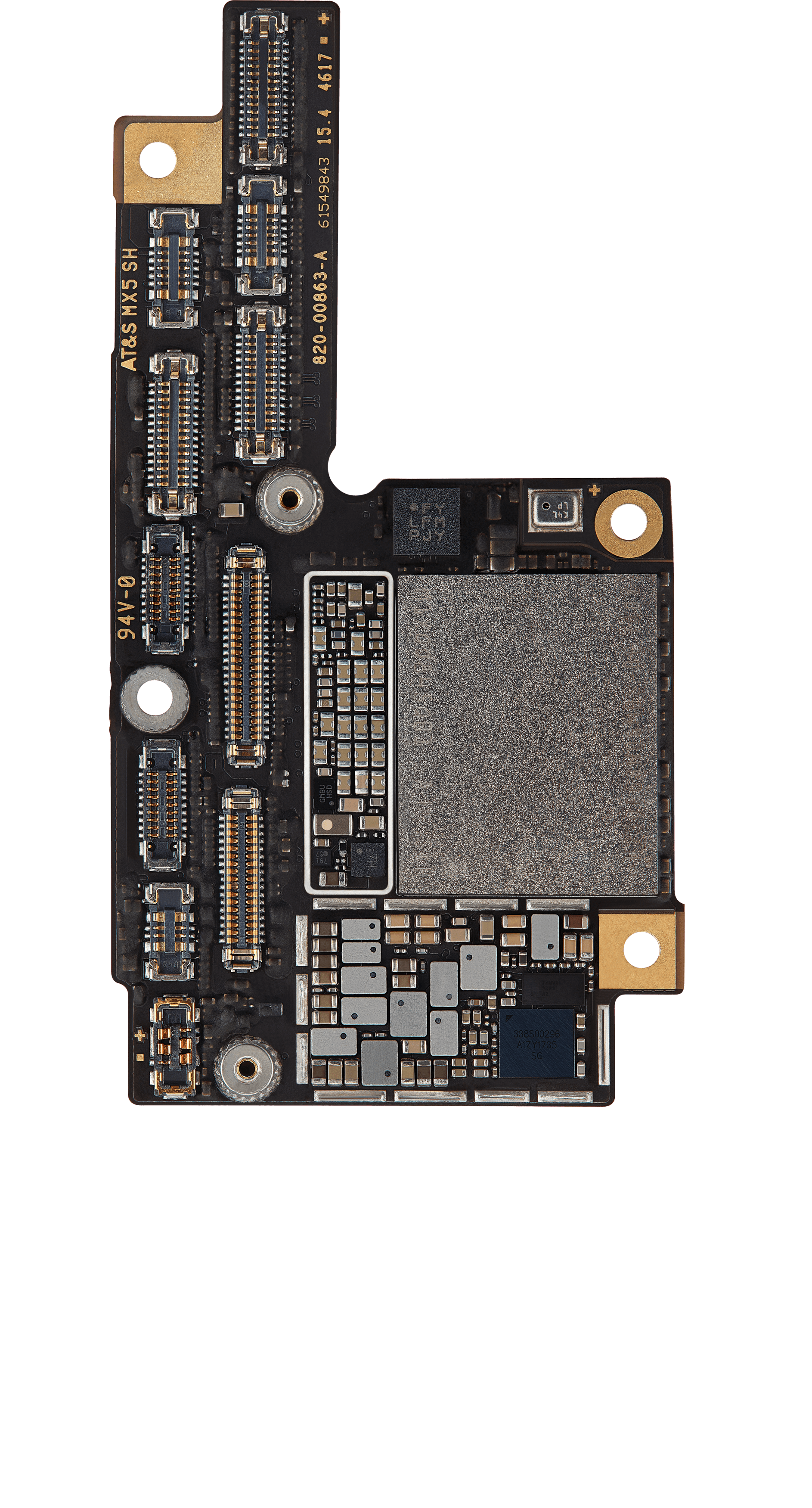 Top logic board front view