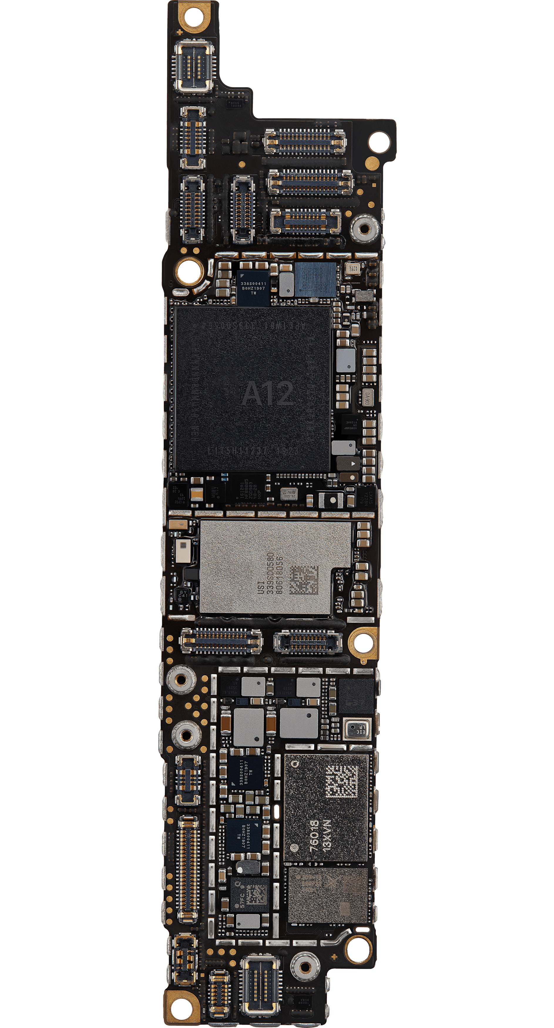 Top logic board front view