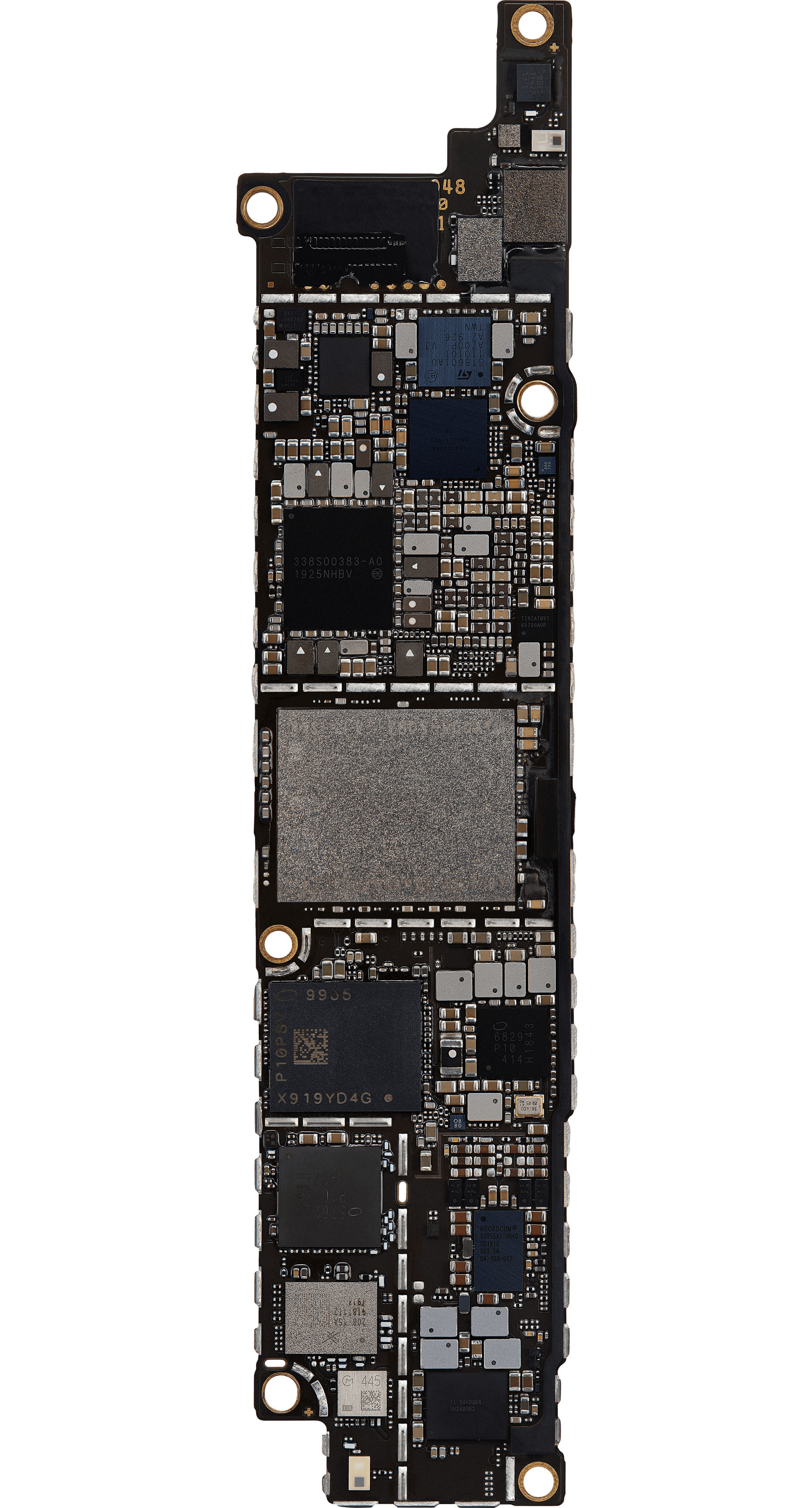Top logic board back view