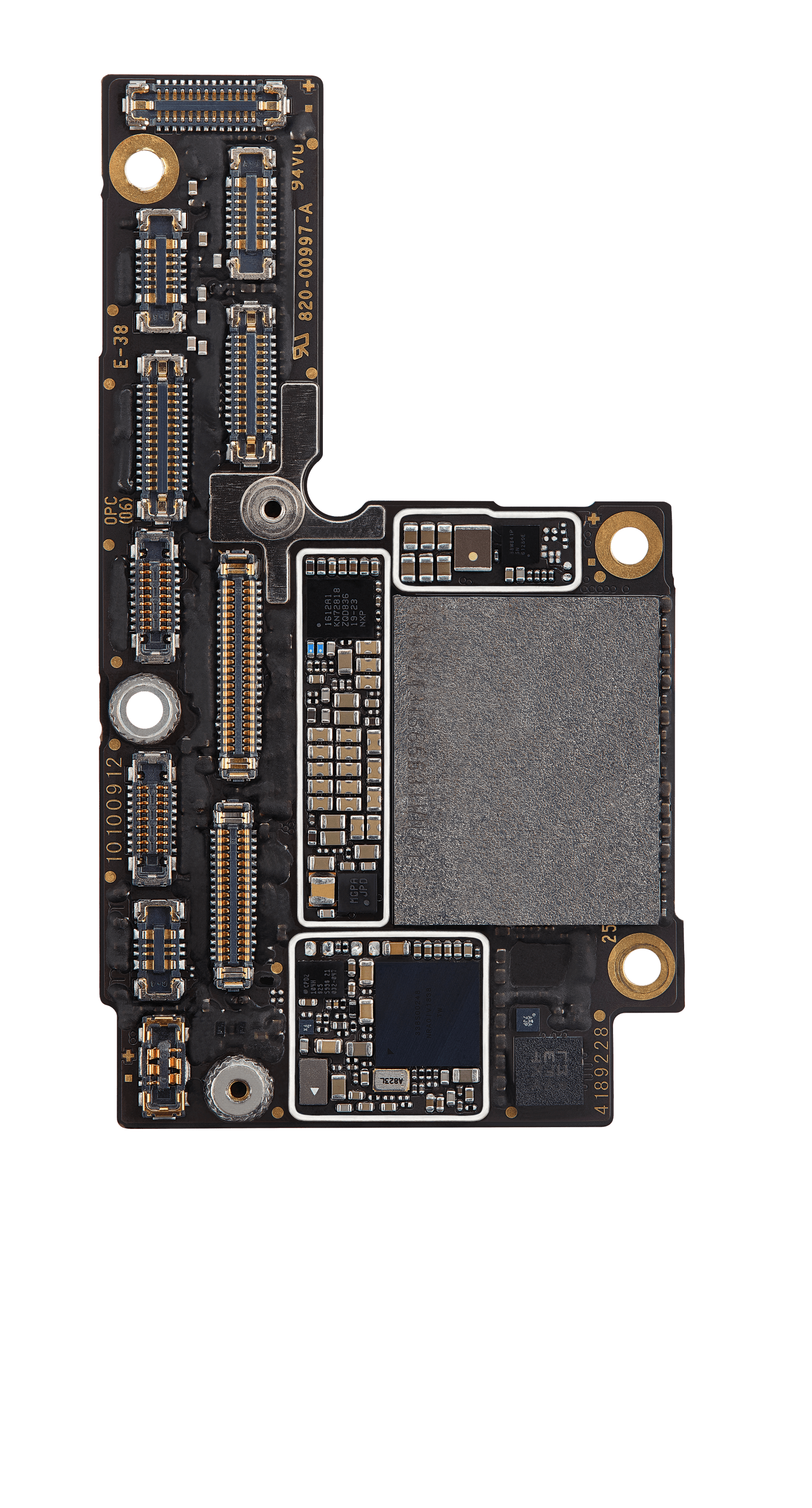 Top logic board front view