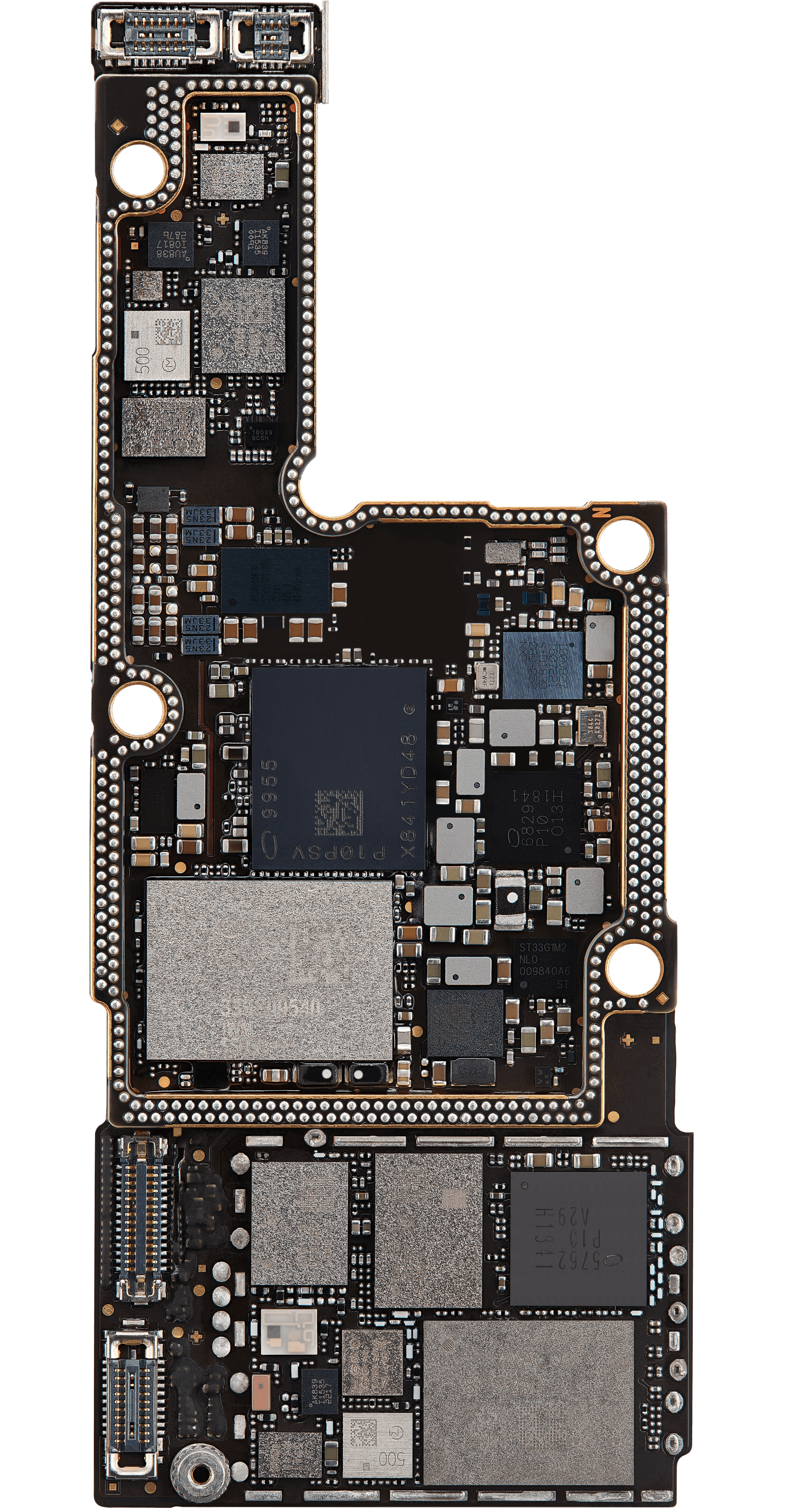 Bottom logic board front view