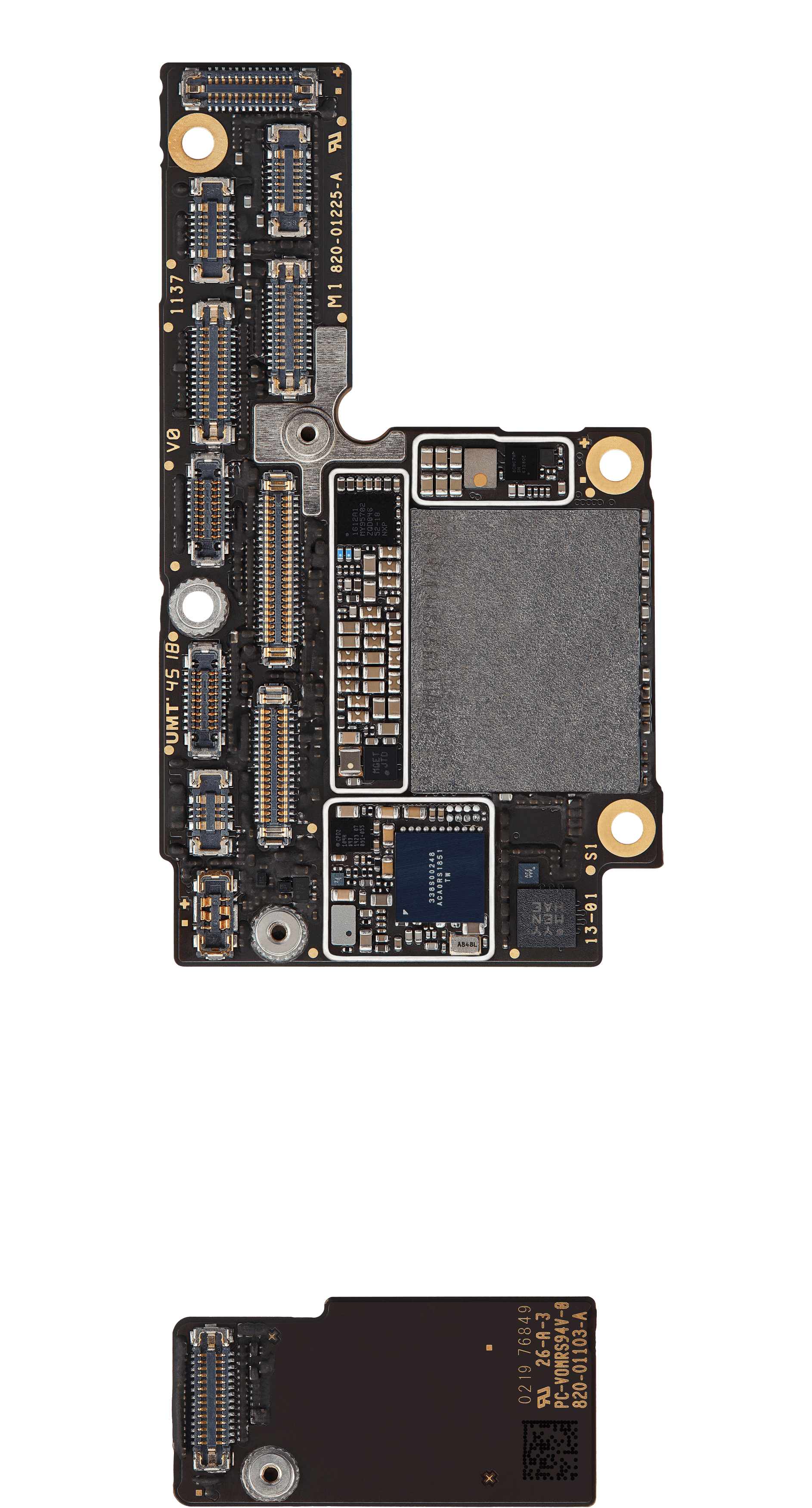 Top logic board front view