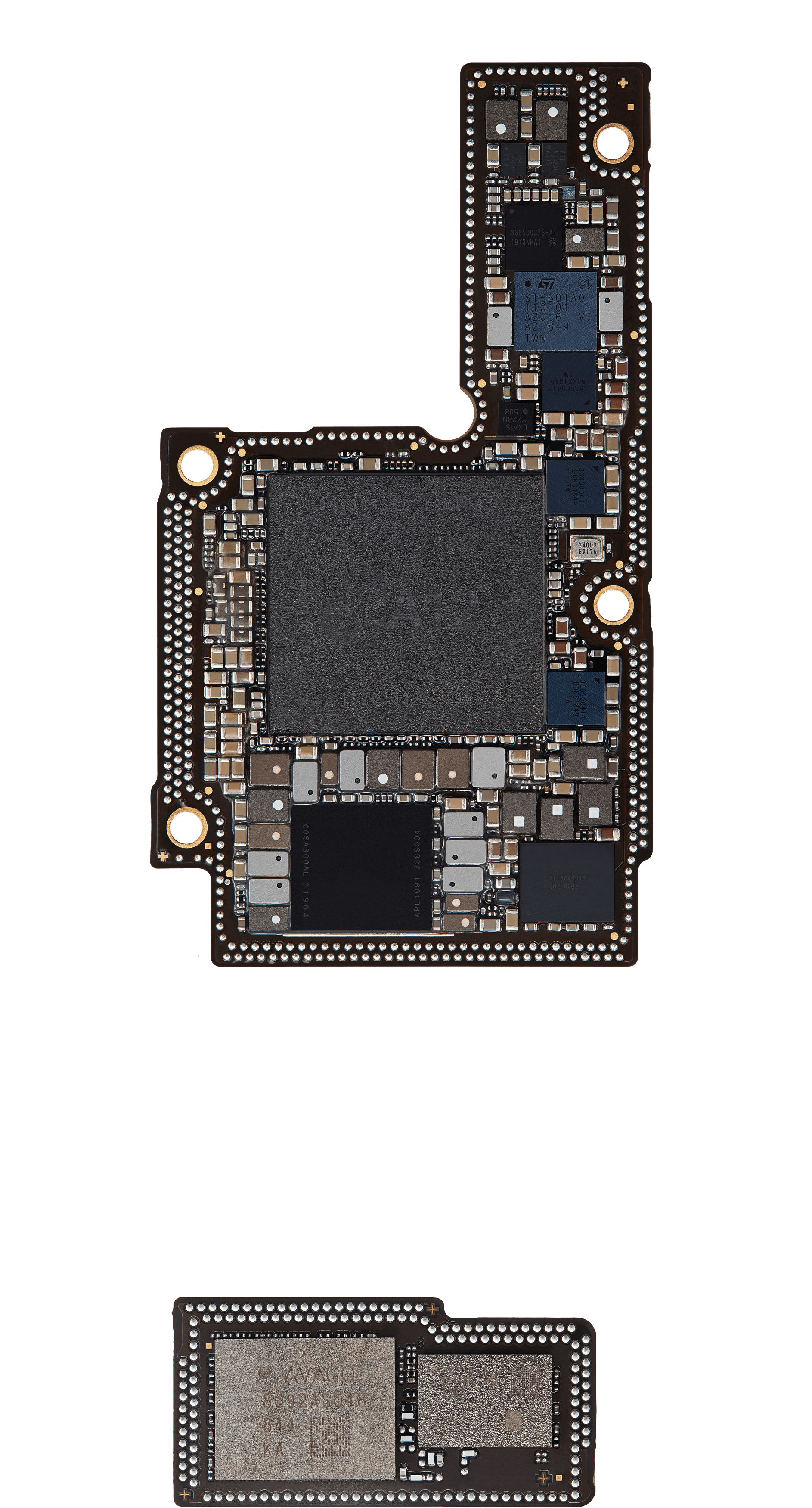 Top logic board back view